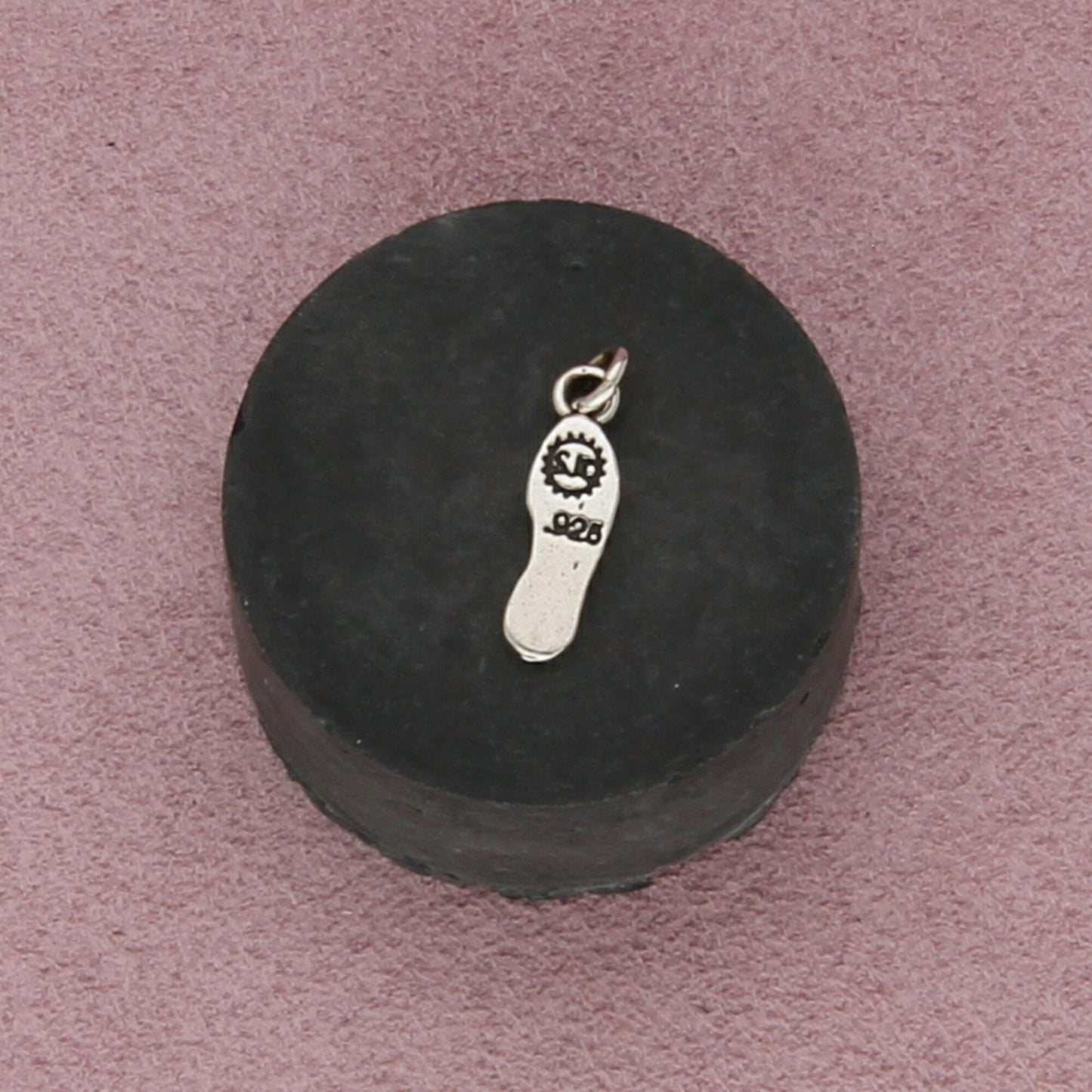 sterling silver 26.2 miles marathon shoe print charm pendant