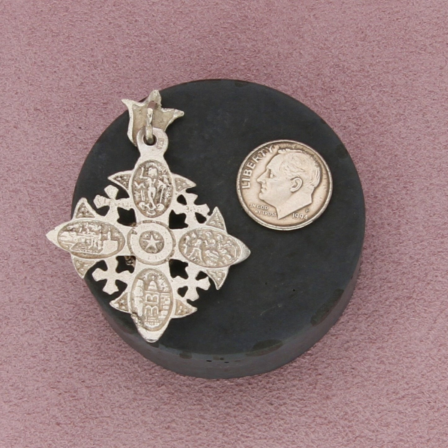 sterling silver vintage crusaders cross pendant