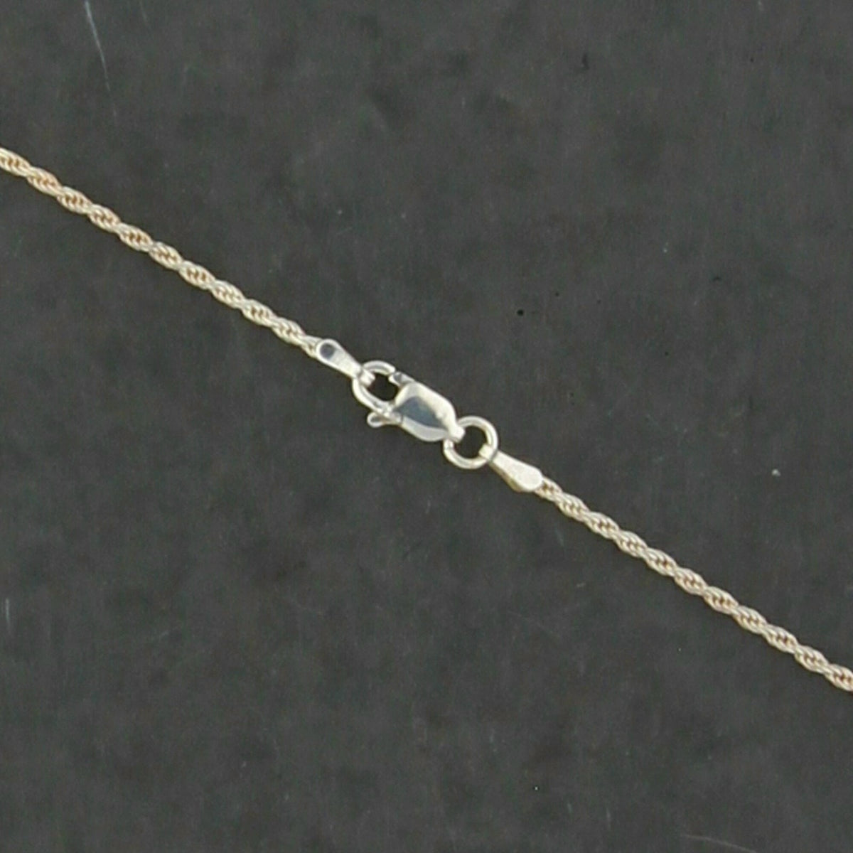 sterling silver italy 1mm rope chain necklace size 18in