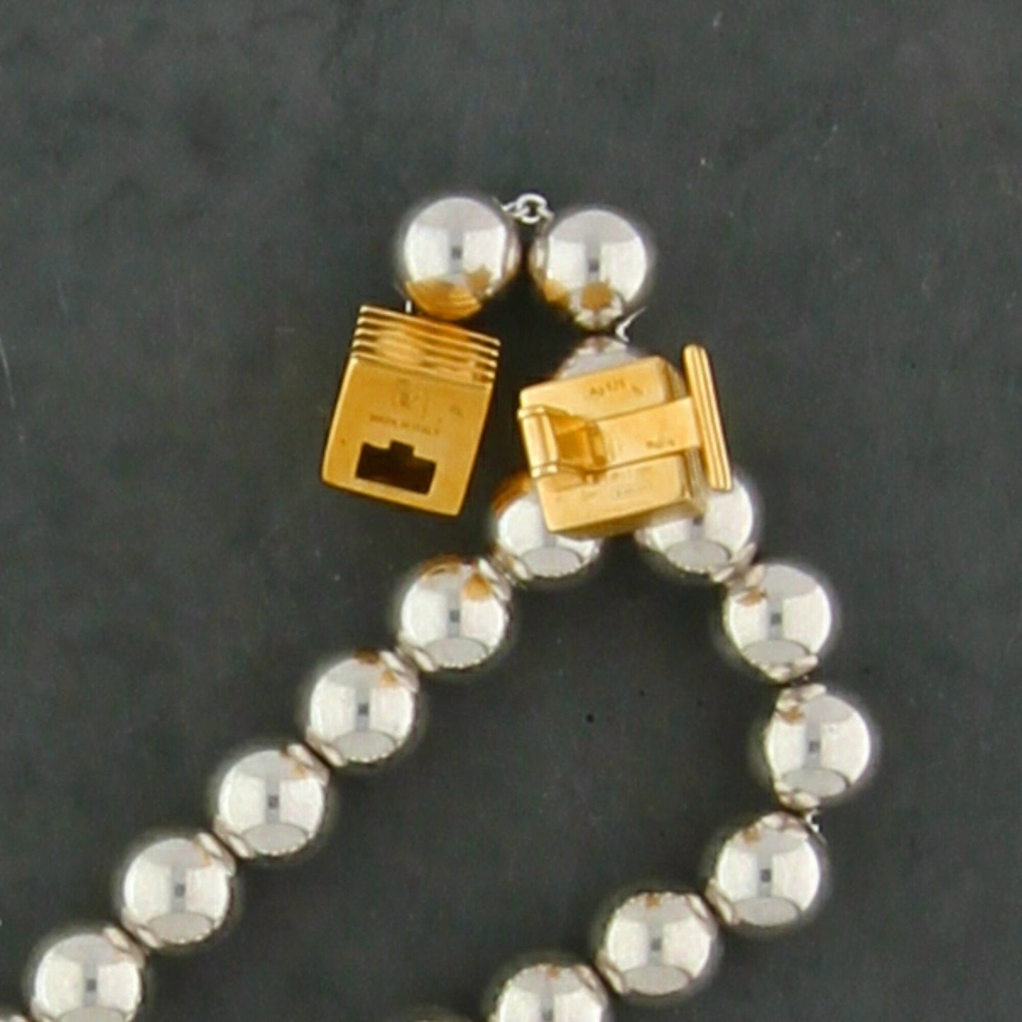 ivi los angeles sterling silver kelly bead necklace size 15.5in