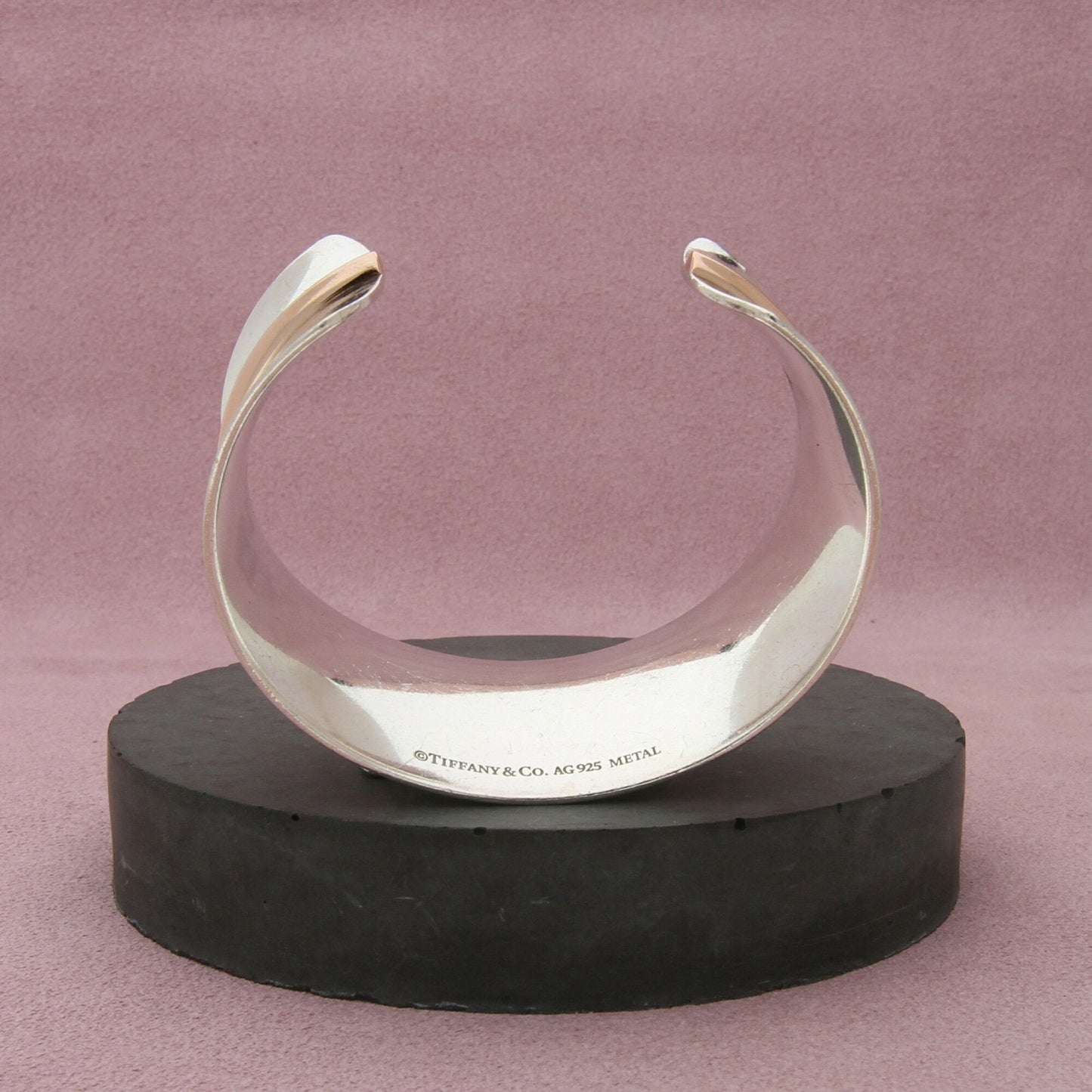 tiffany & co sterling silver rubedo 1837 collection cuff bracelet size 6.25in
