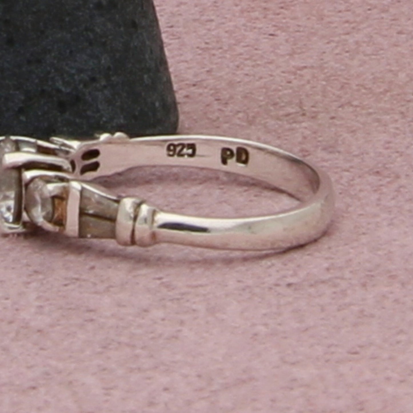 sterling silver round-cut cz engagement ring size 6