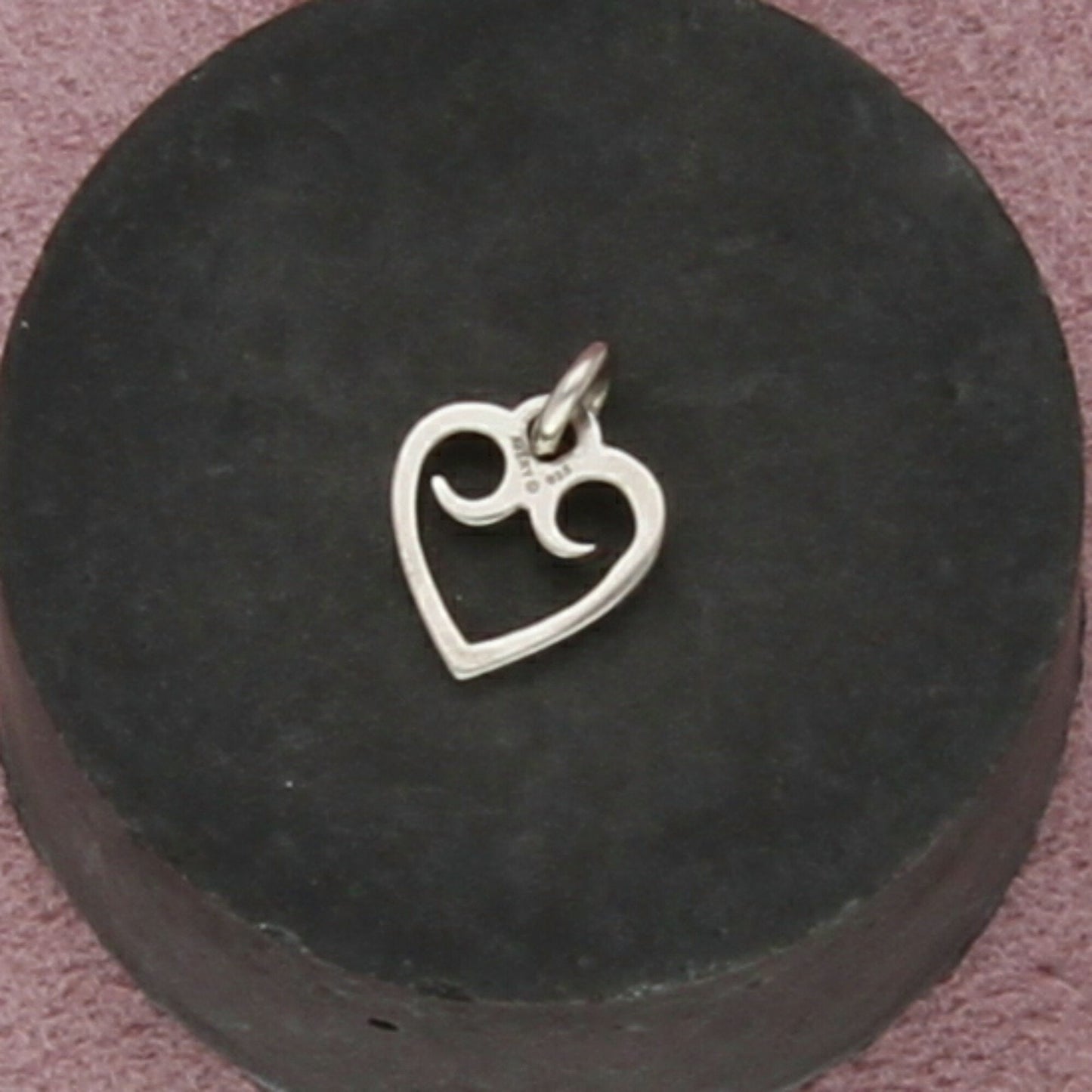 james avery sterling silver retired small scrolled heart charm pendant