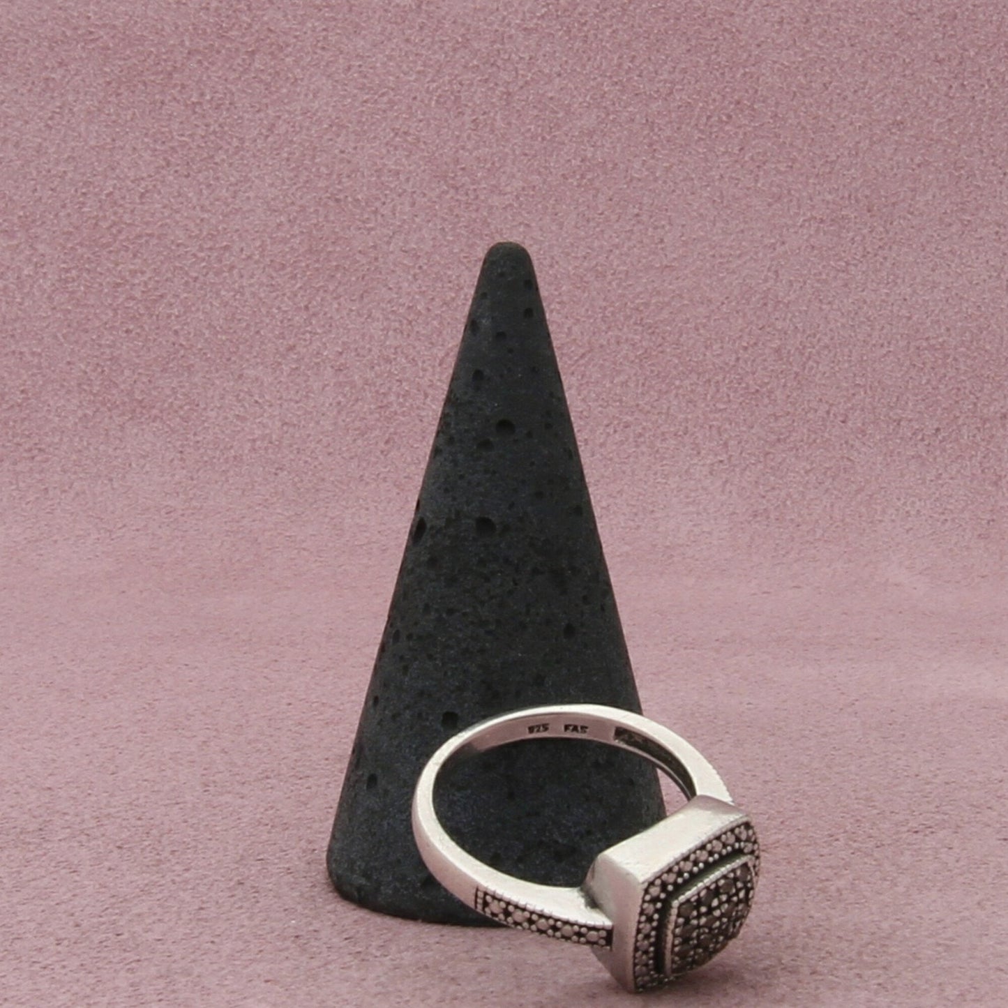 sterling silver pave yellow diamond ring size 8.25