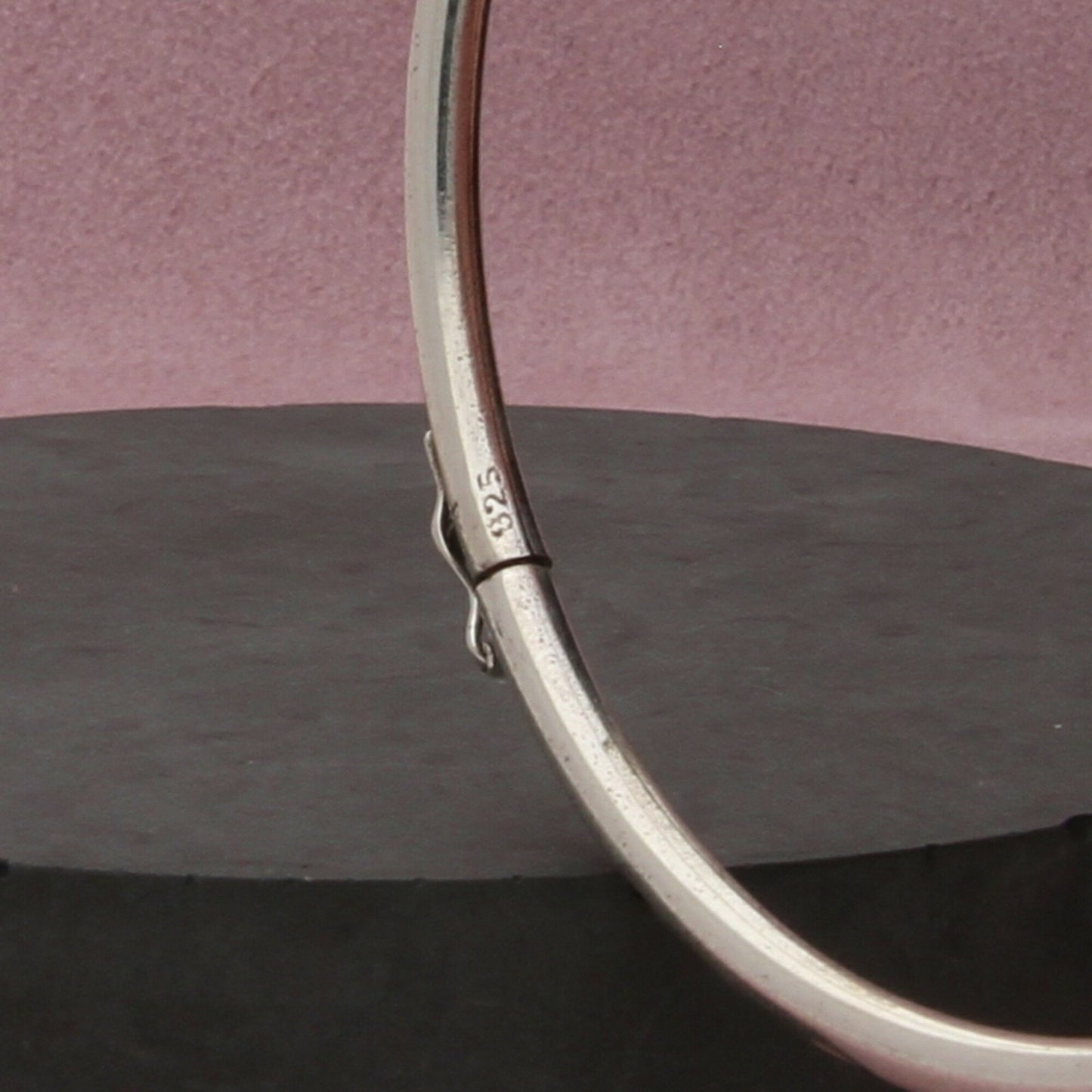 sterling silver 3mm diamond-cut bracelet size 7.75in