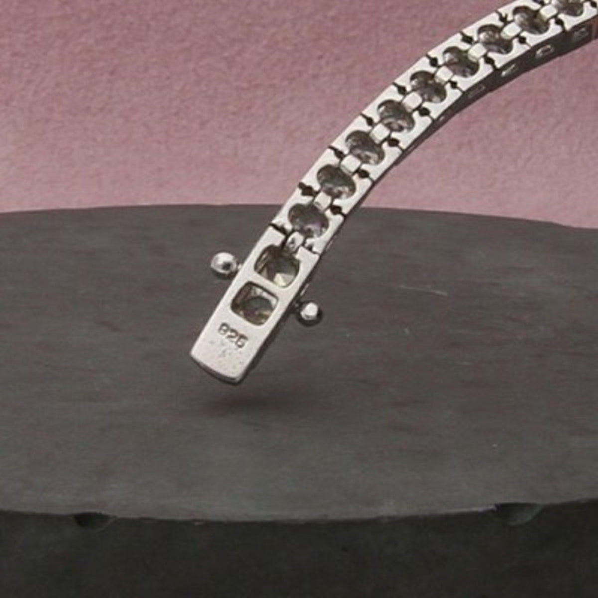 Sterling Silver Round C Z Single Row Tennis Bracelet Size 7.25in