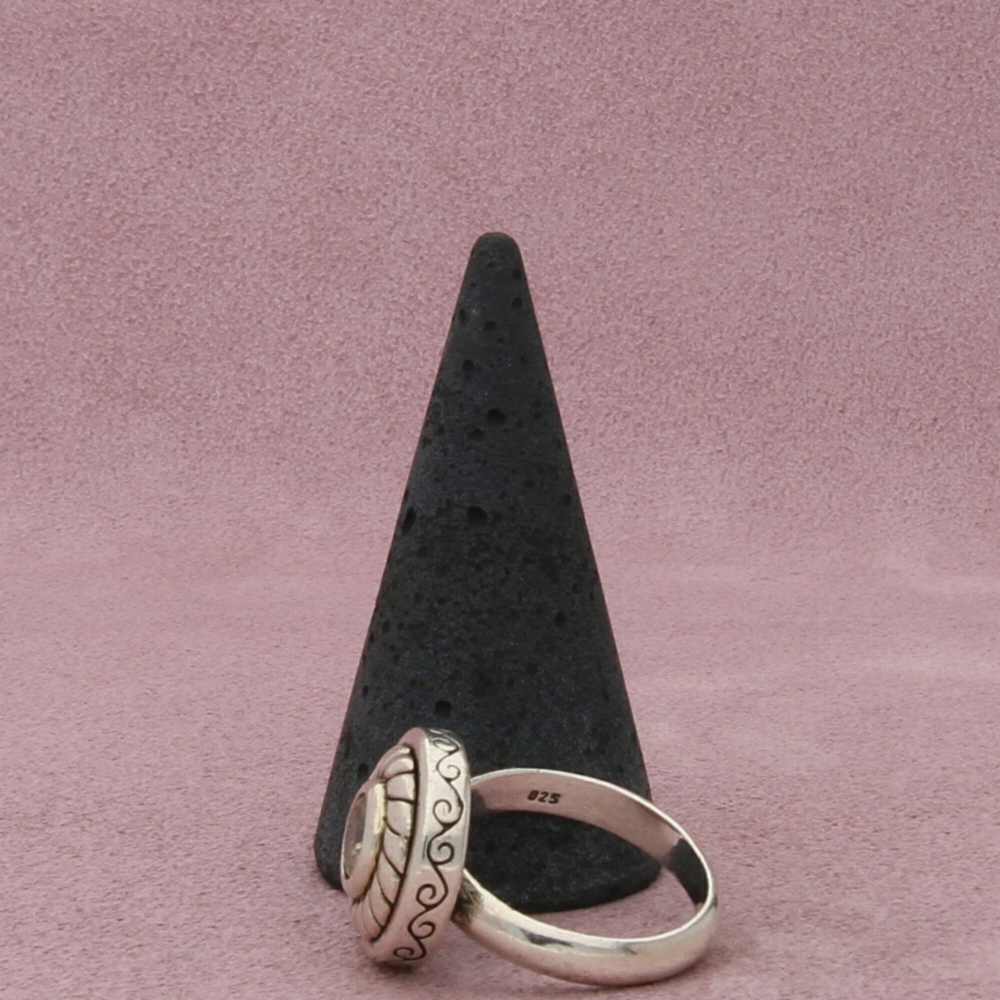 brighton sterling silver braided topaz round ring size 8.25