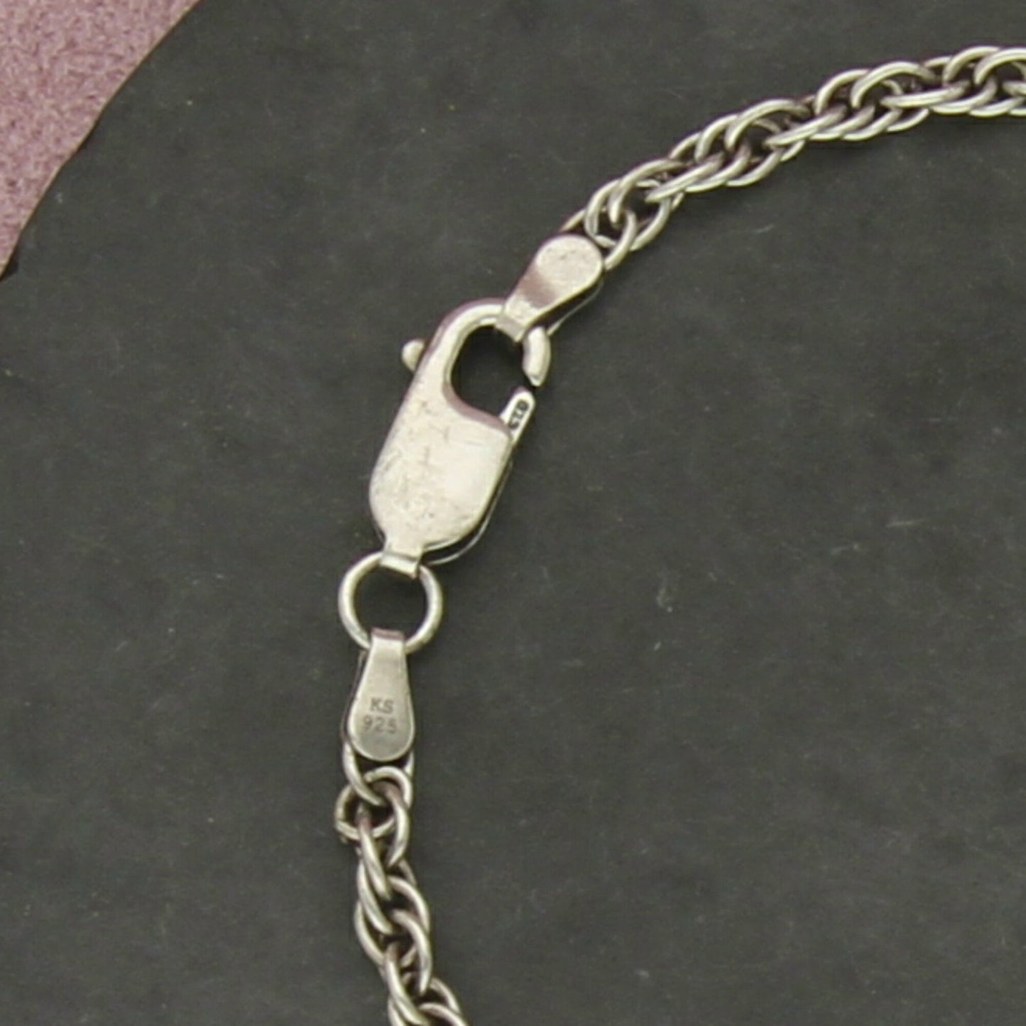 sterling silver 4mm prince of wales chain bracelet size 7.75in