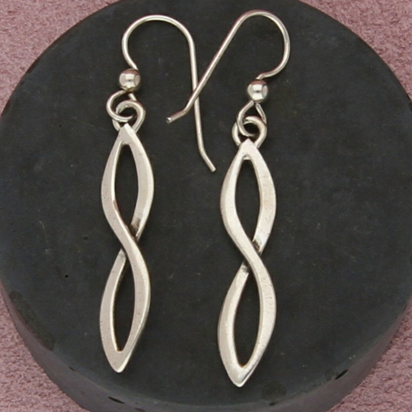 sterling silver vintage infinity drop dangle earrings