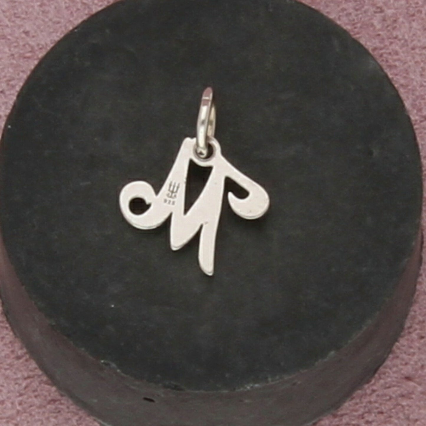 james avery sterling silver letter m script initial charm pendant