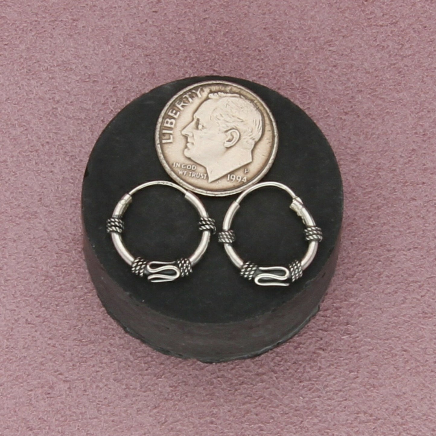 sterling silver bali eternal loops hoop earrings