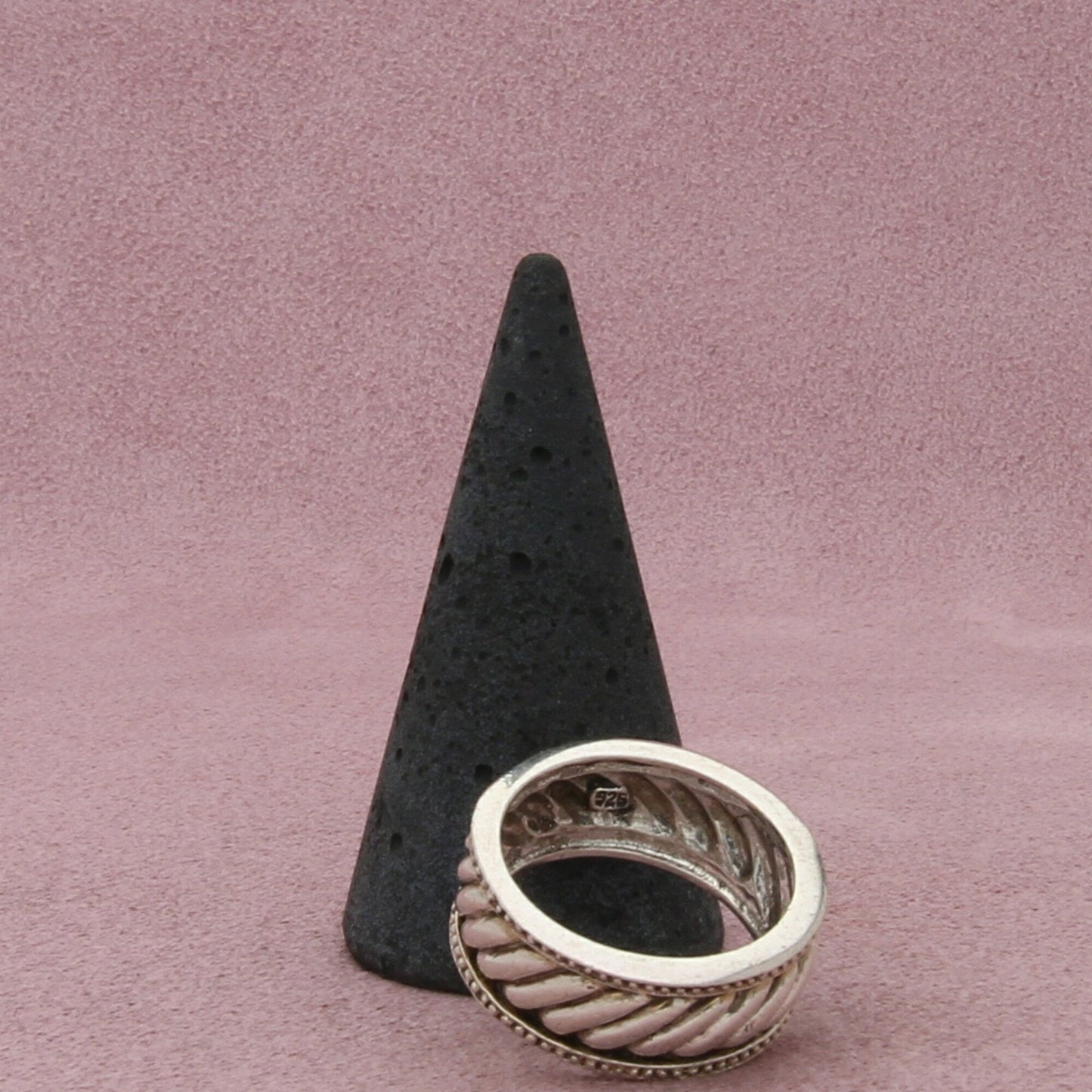sterling silver vintage braided cable band ring size 8.5
