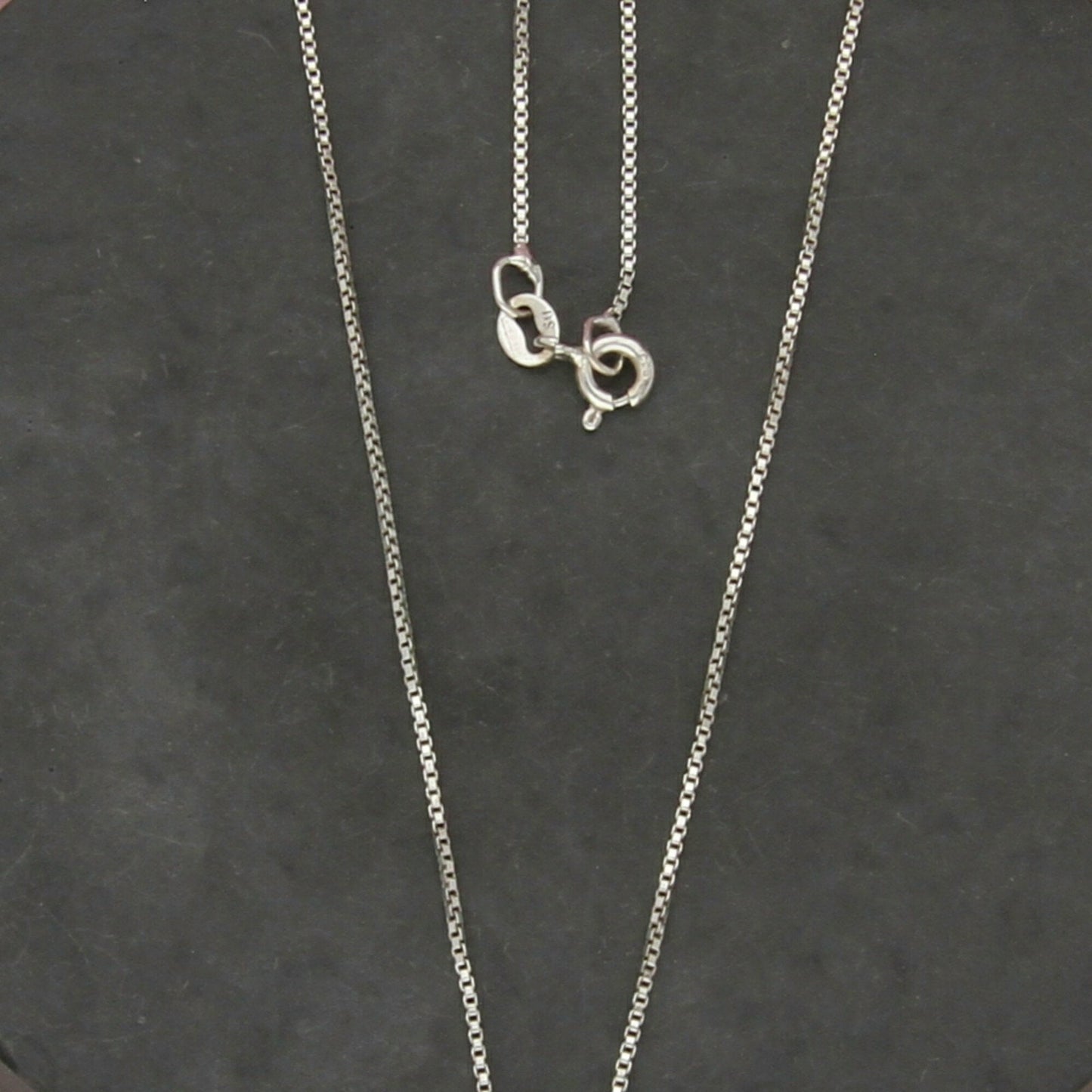 sterling silver italy 1mm box chain necklace size 18.25in
