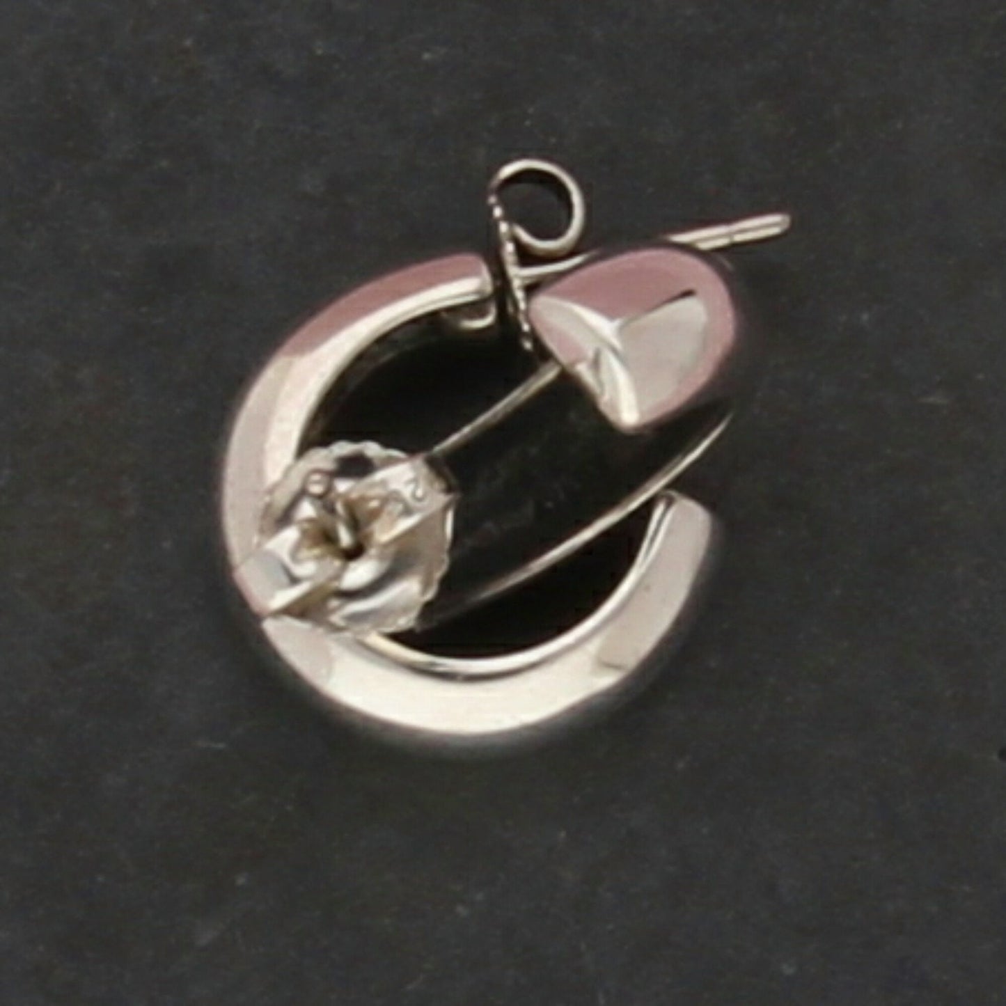 james avery sterling silver retired small domed half hoop earrings