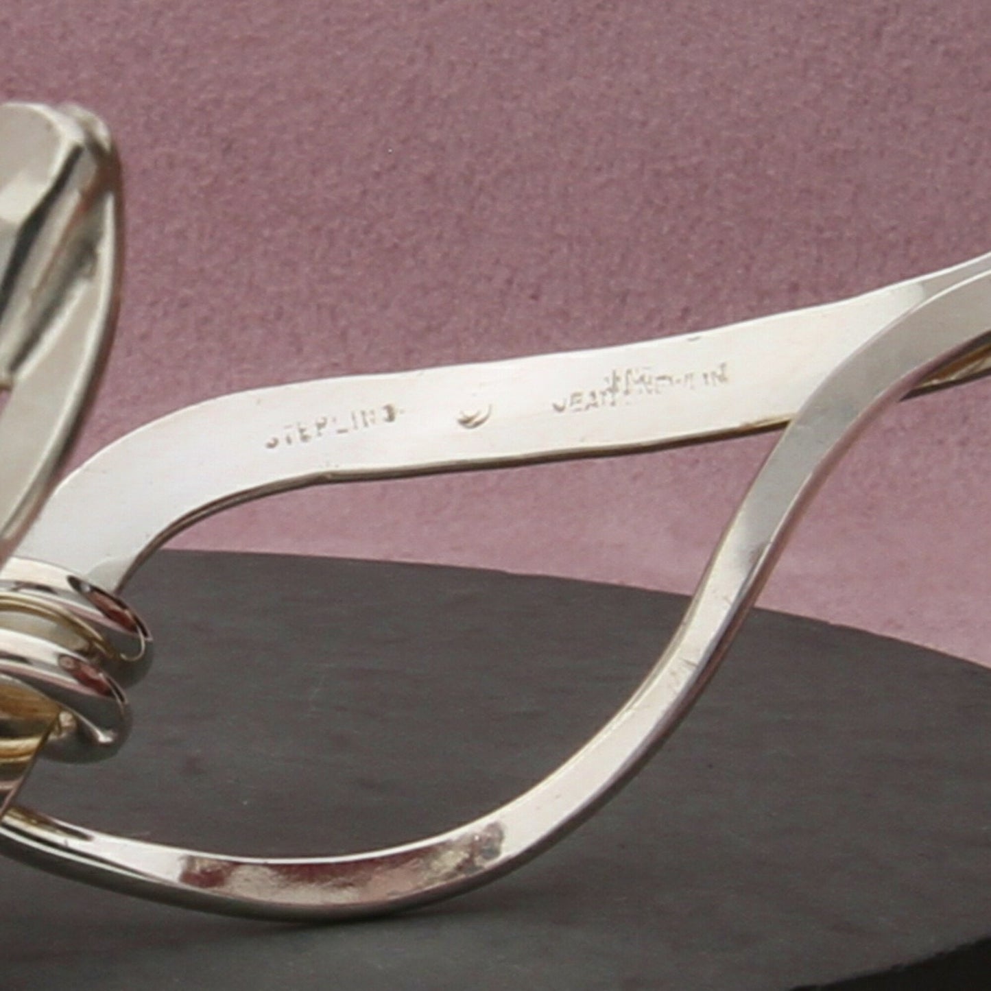 sterling silver vintage hammered wire wrapped cuff bracelet size 6.5in