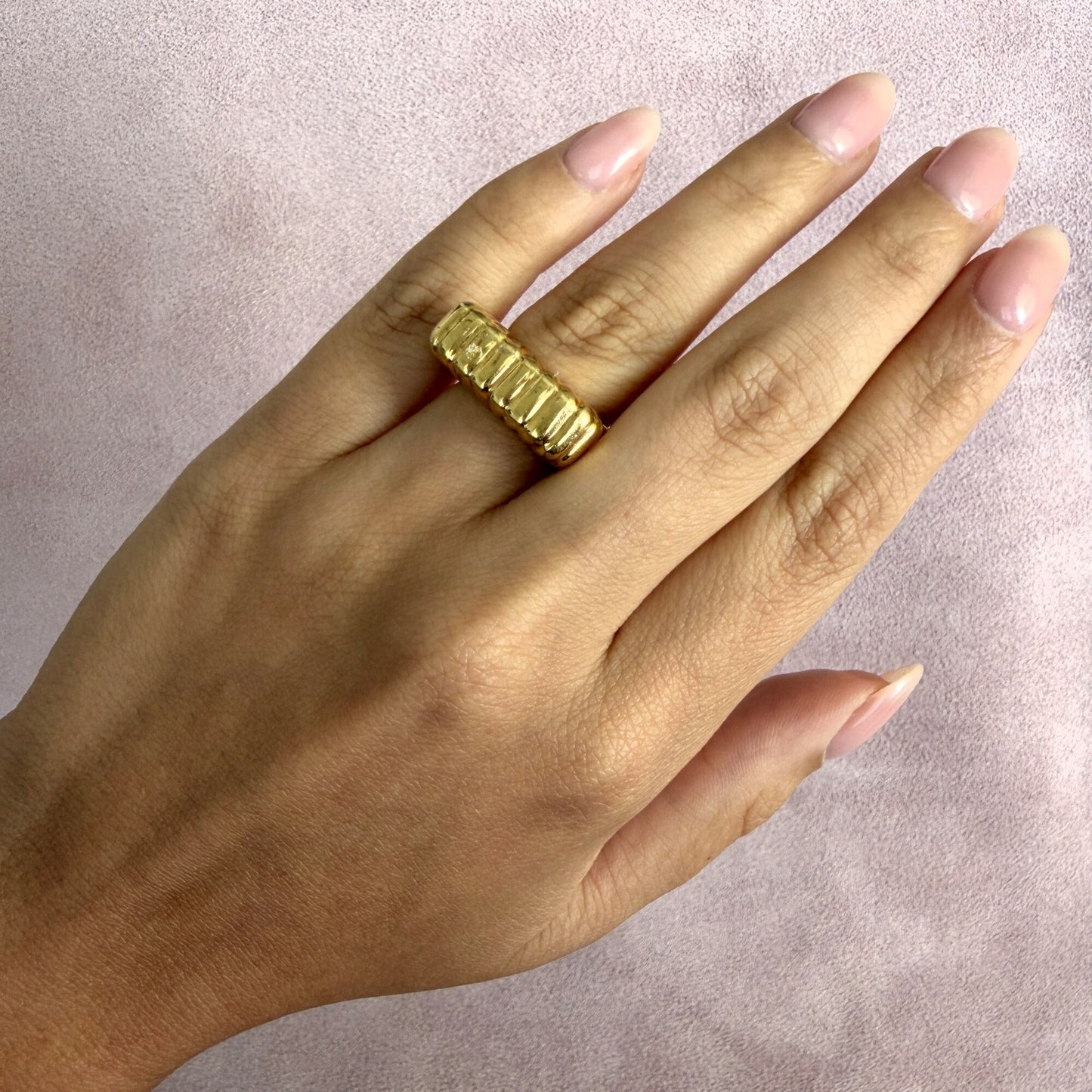 ivi los angeles sterling silver 18k gold plate gaia signet ring size 5