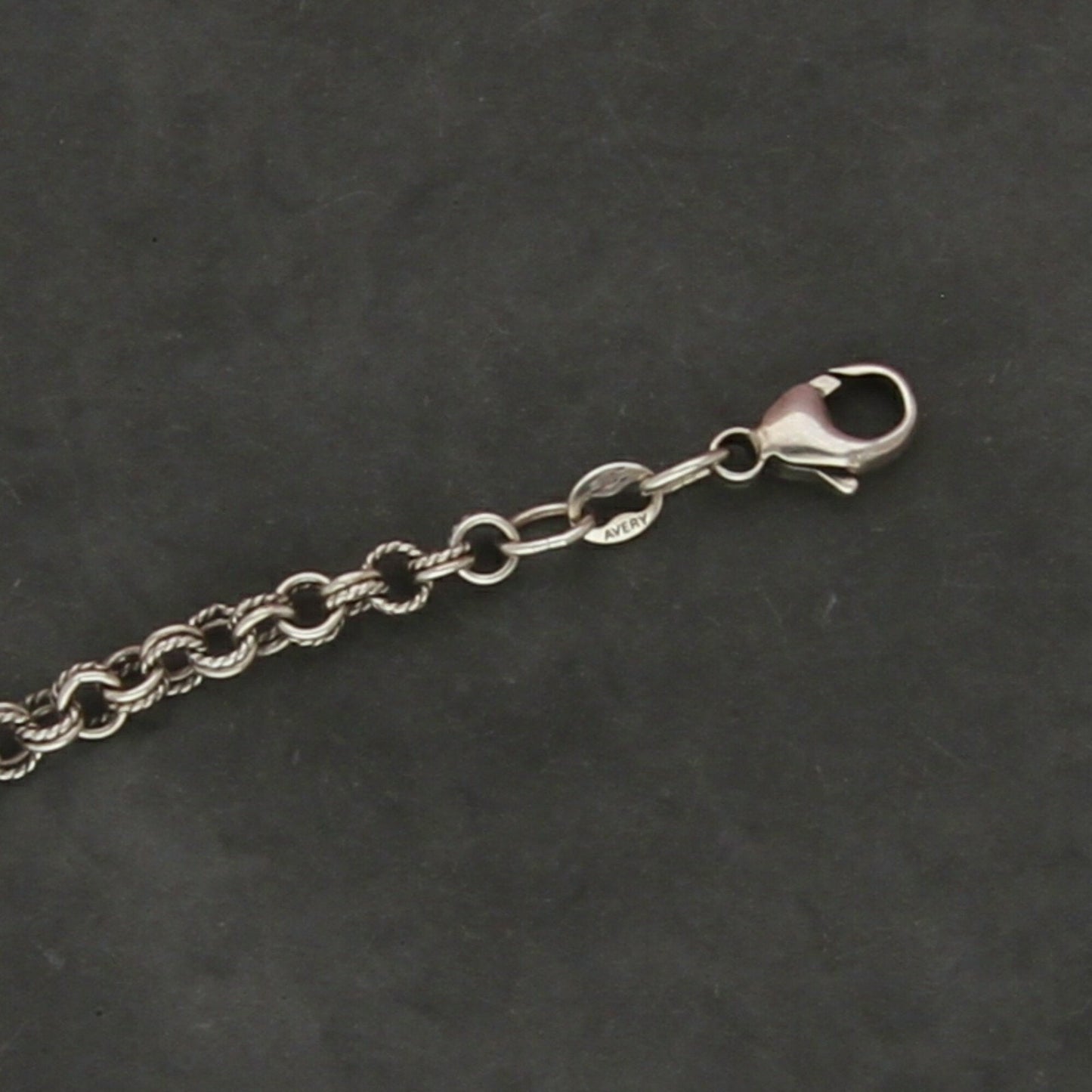 james avery sterling silver retired double link twisted wire chain necklace 20in