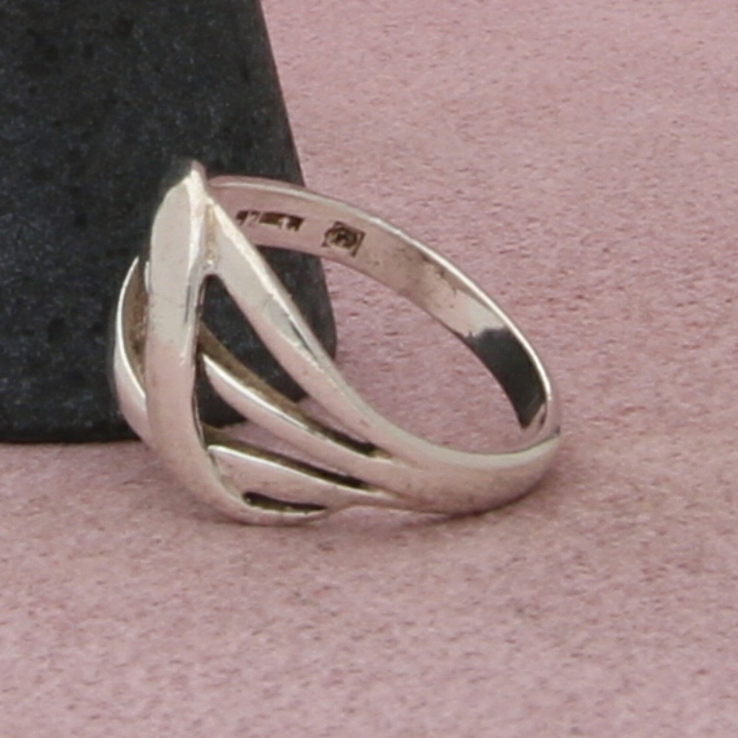 sterling silver dainty crossover ring size 5.5