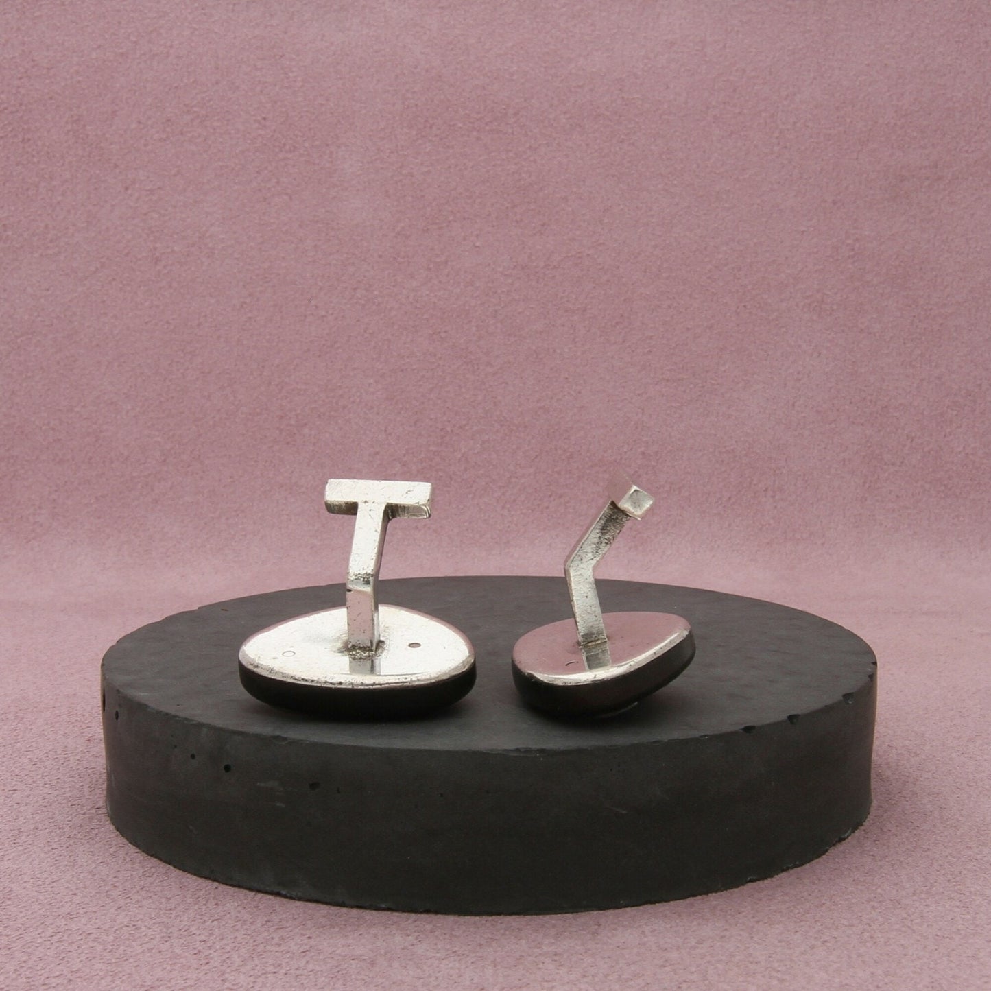 sterling silver vintage high quality danish viking ship wood cufflinks