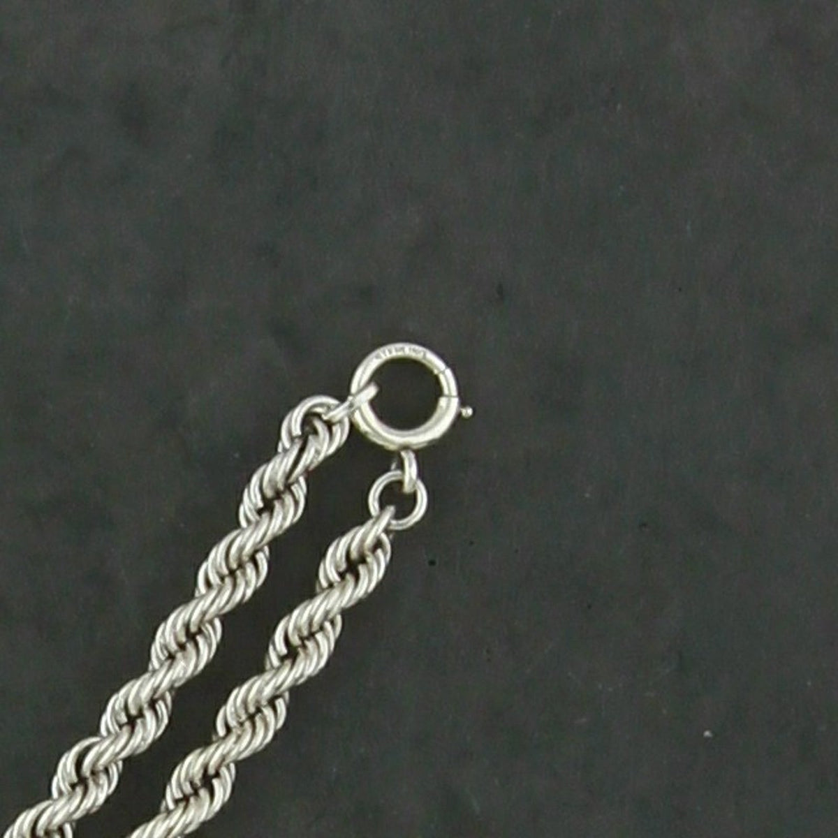 Sterling Silver Vintage Graduated Twisted Rope Chain Necklace Size 16in