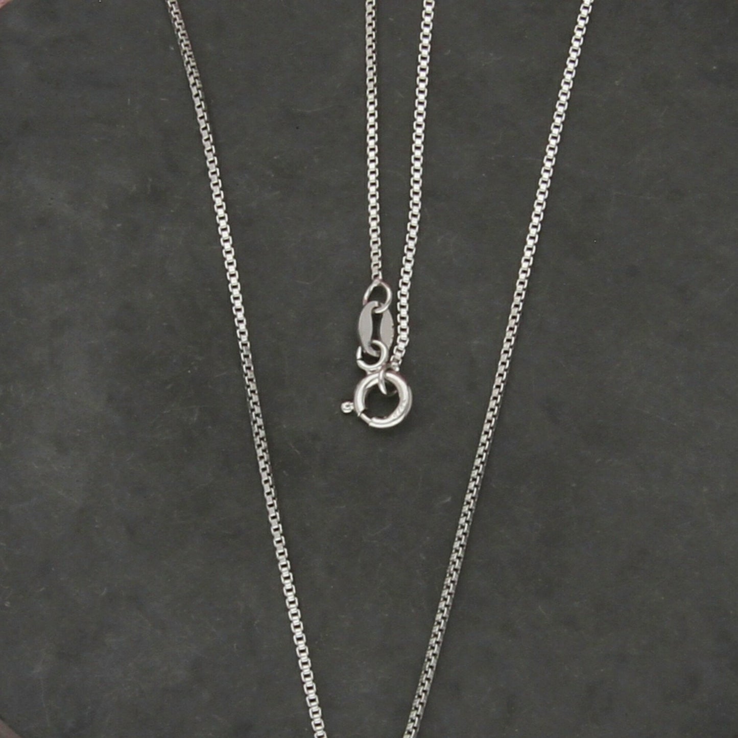 sterling silver italy 1mm box chain necklace size 18in