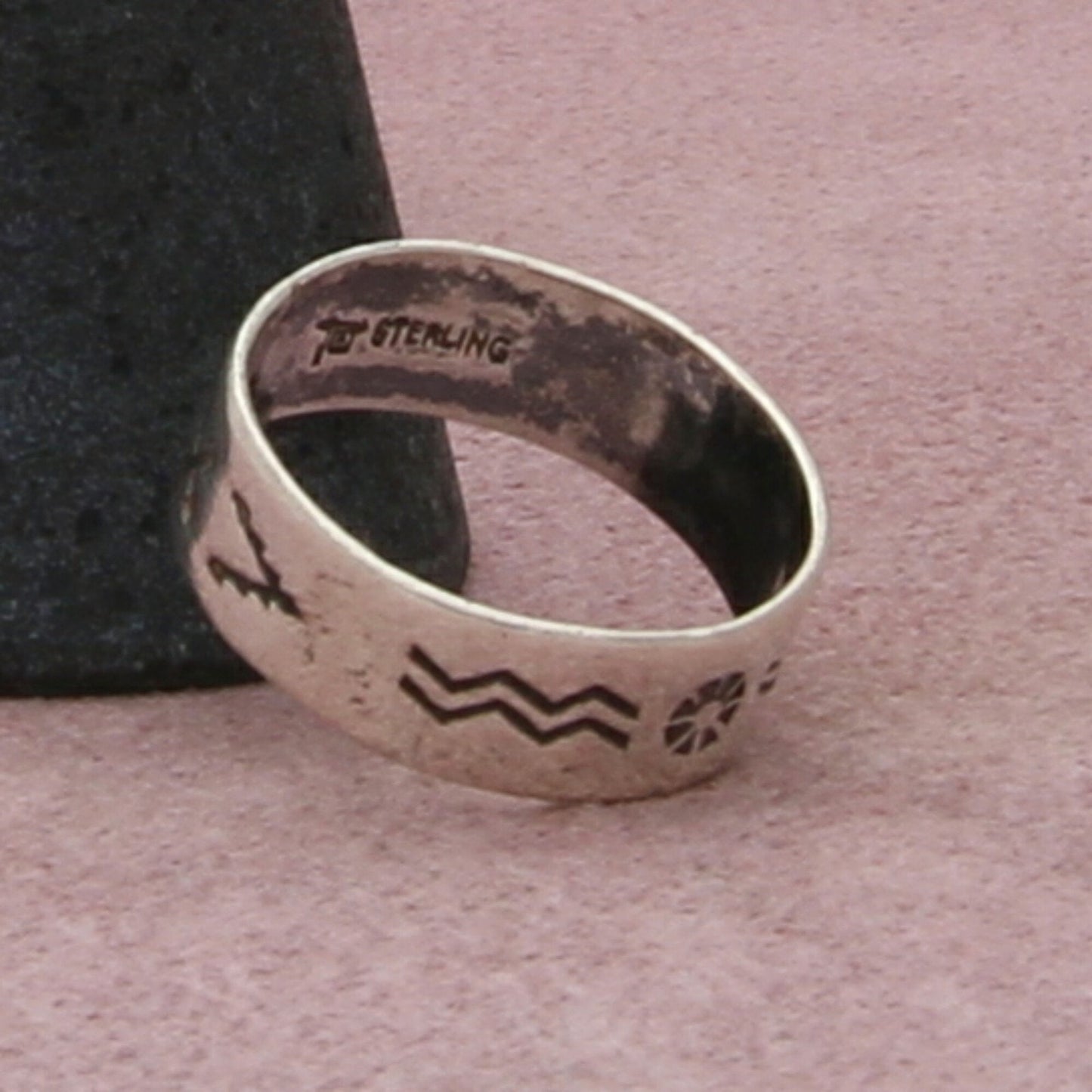 bell trading post sterling silver vintage southwestern arrow band ring size 6.25
