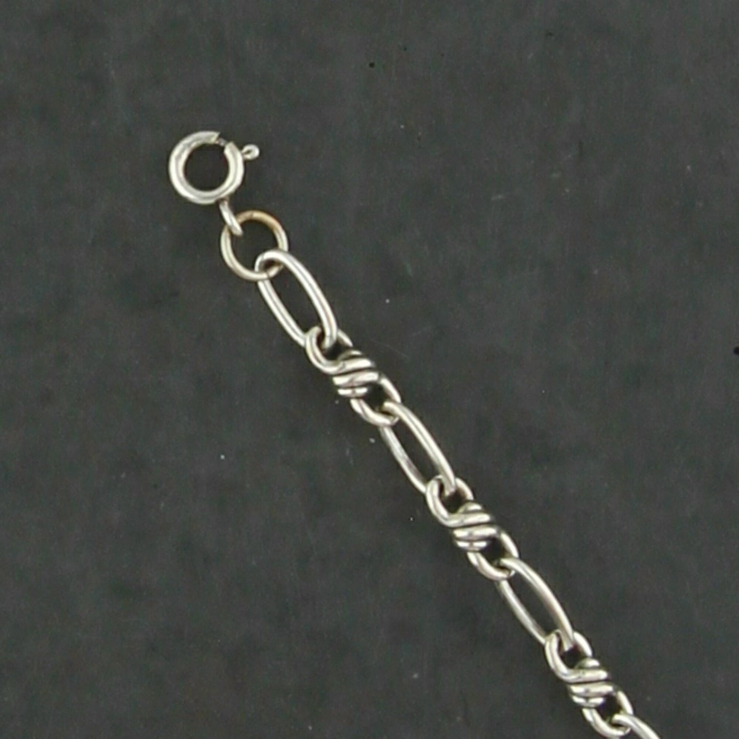 sterling silver vintage twisted knot link chain necklace size 19in