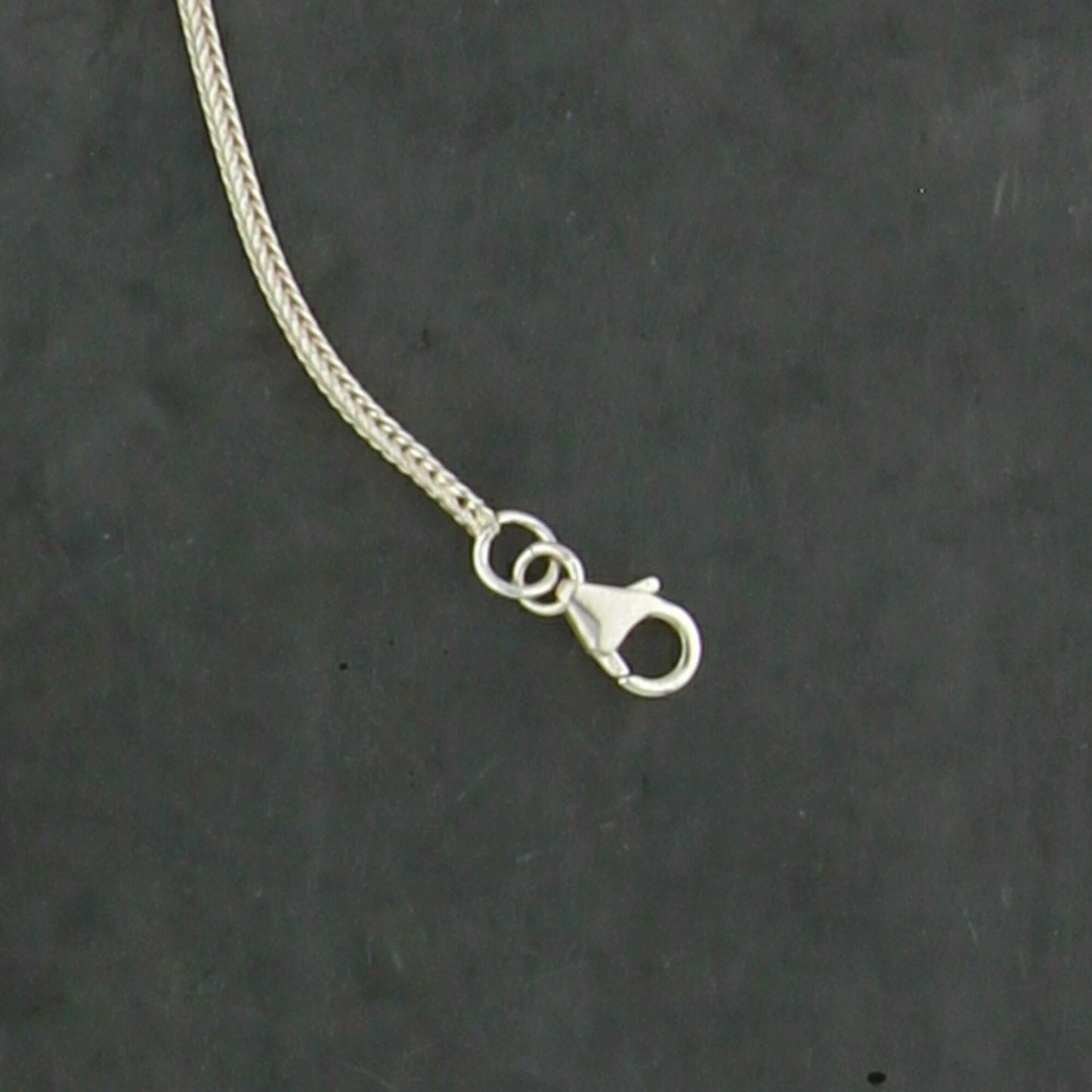 sterling silver braided emerald drop necklace size 17.5-19.5in