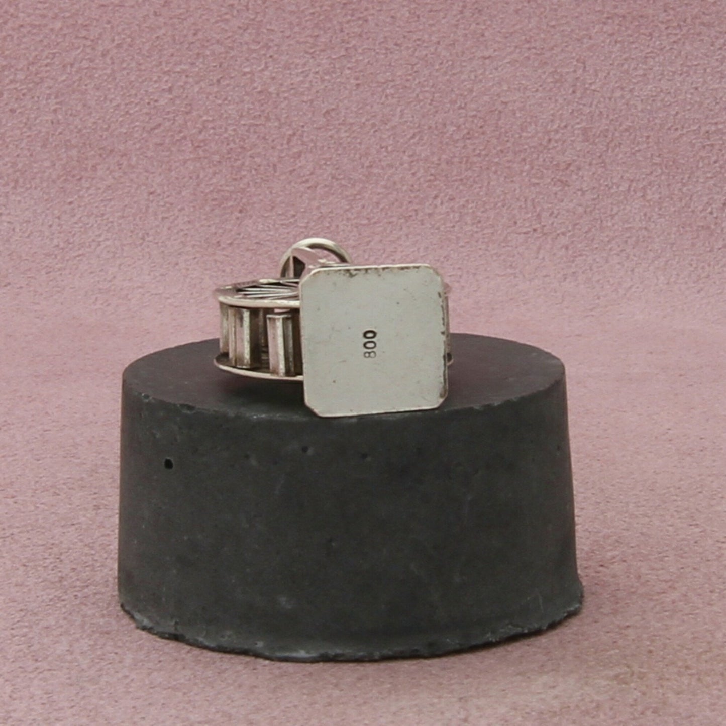800 silver vintage 3d ferris wheel (moves) charm pendant