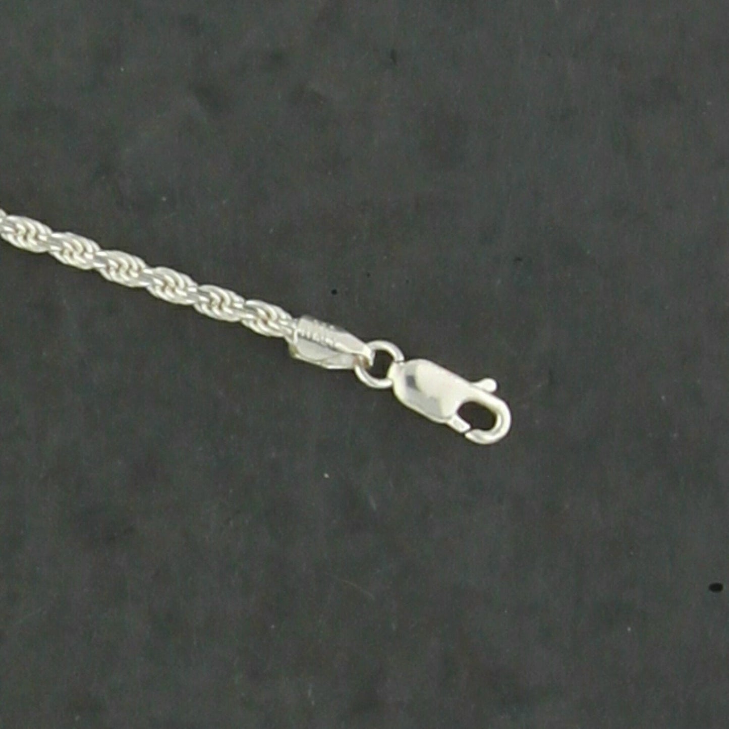 sterling silver italian 3mm rope chain necklace size 23.75in