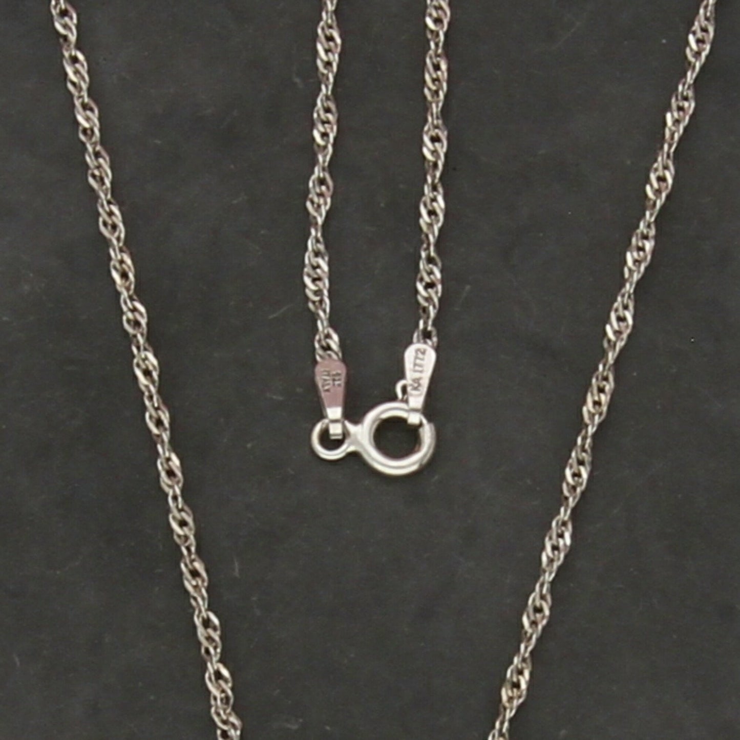 sterling silver italy 2mm singapore chain necklace size 30in