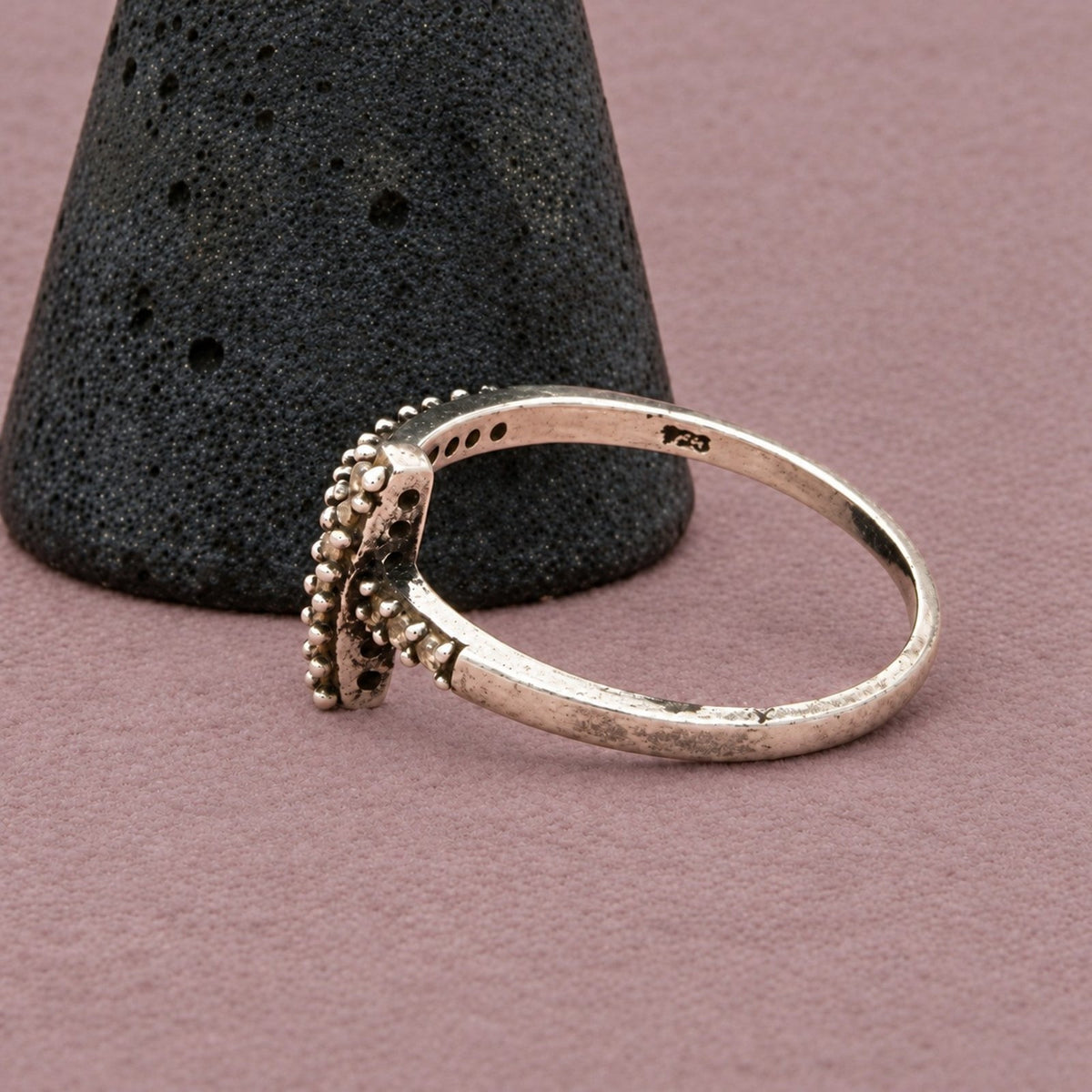 Sterling Silver Cz Cross Stack Sideways Cross Stone-Set Delicate Band Ring 9