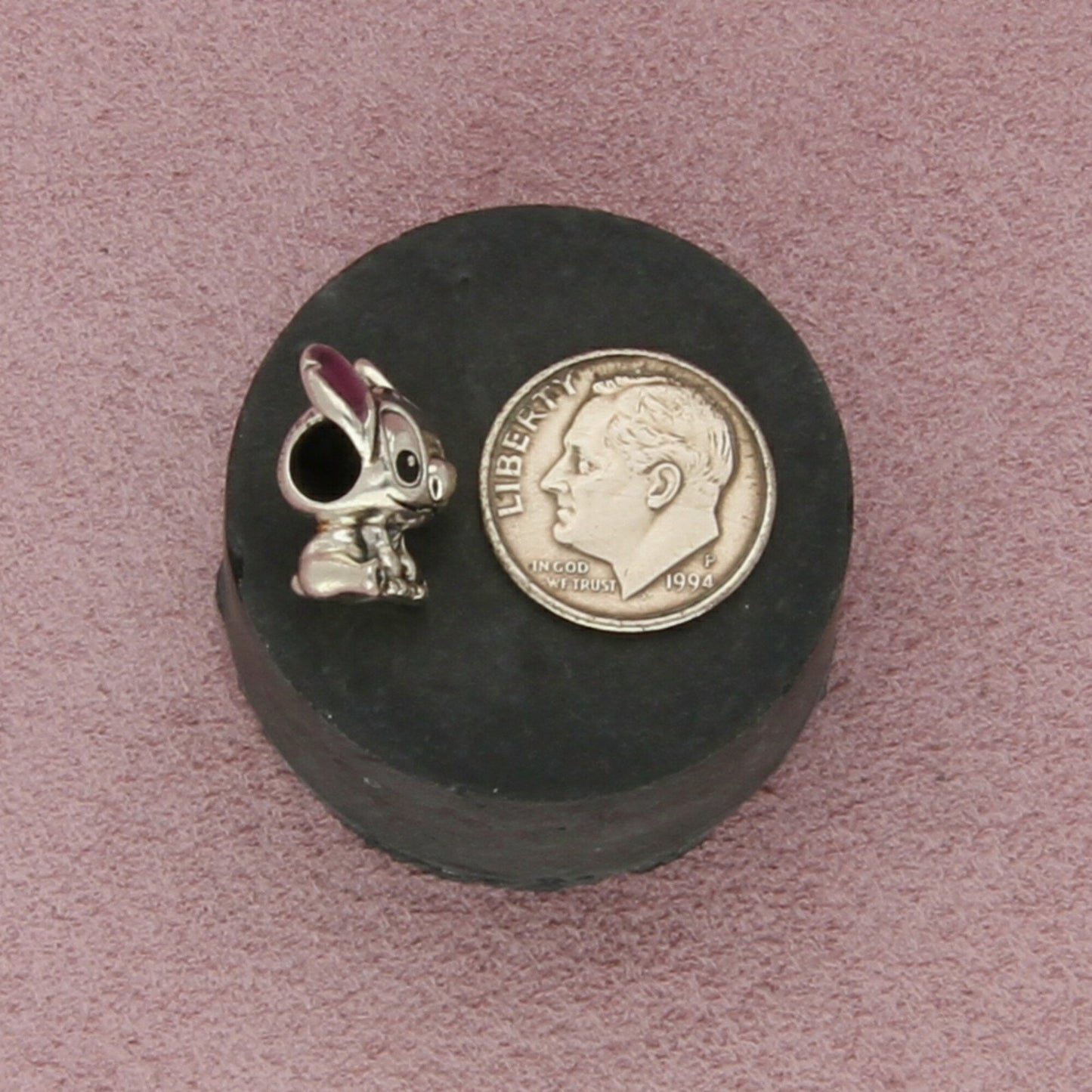 pandora sterling silver authentic disney lilo & stitch angel bead (798844) charm