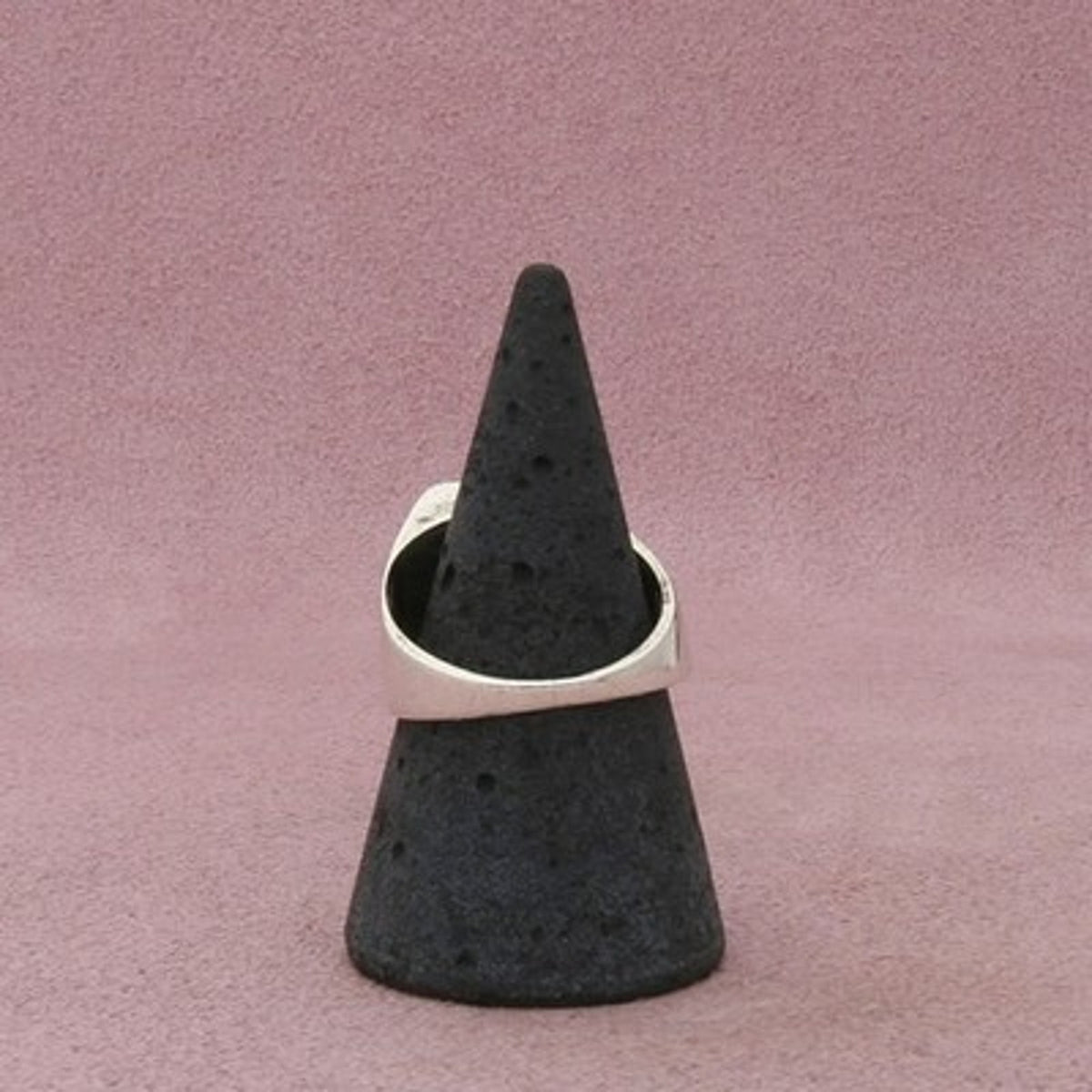 Sterling Silver Vintage Artisan Made Signet Ring Size 8.25