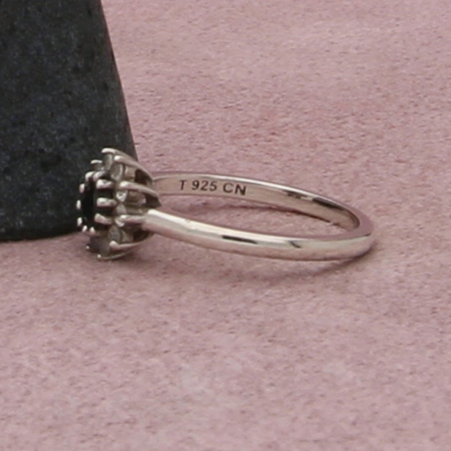 sterling silver dainty cz cluster ring size 5