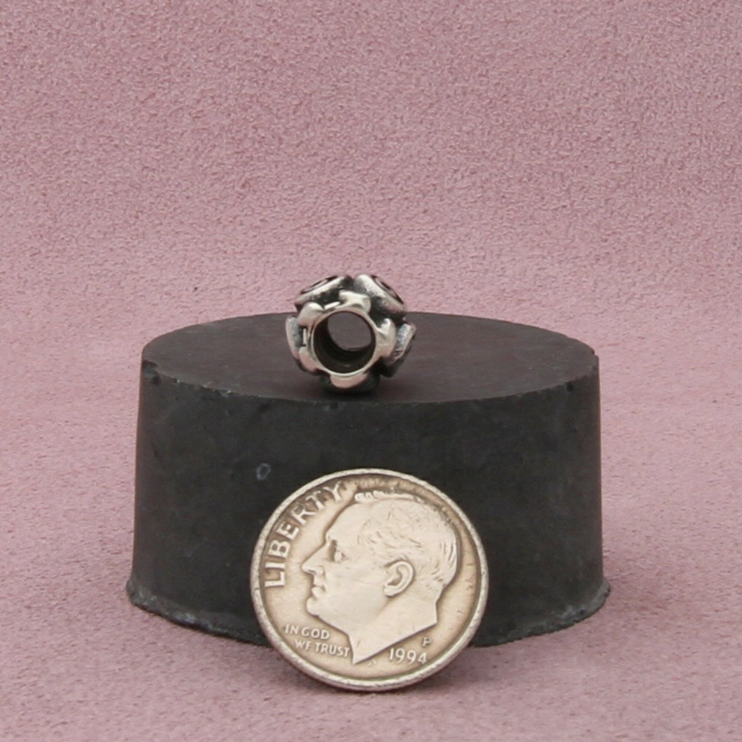 pandora sterling silver rose leaf bead charm pendant