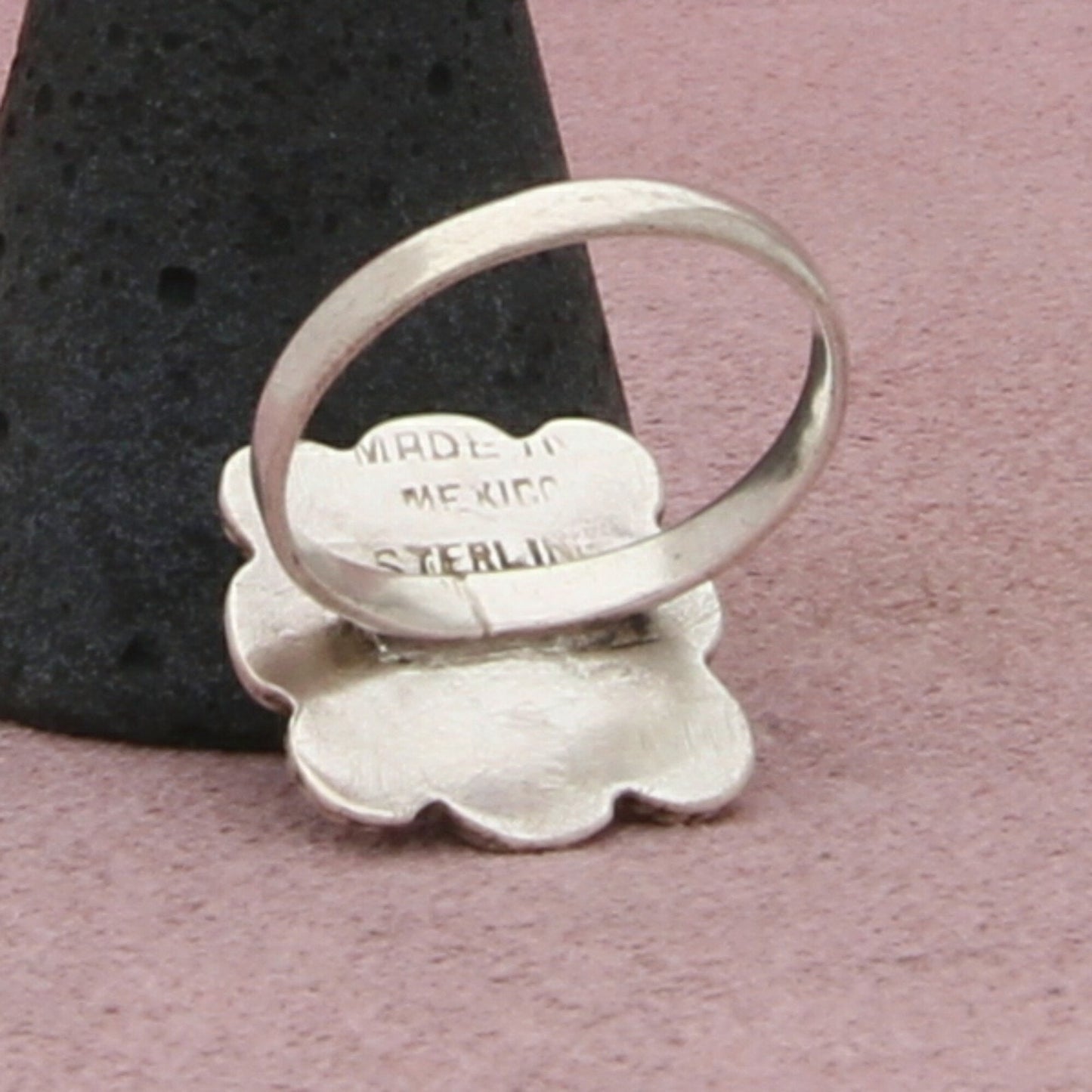 mexico sterling silver vintage scrolled dome ring size 6.5