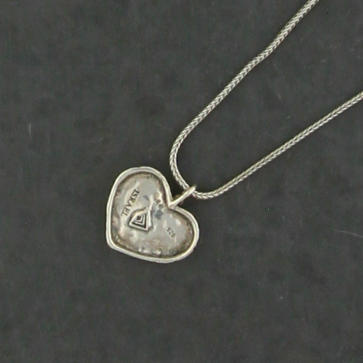 silpada sterling silver hammered heart necklace size 17in