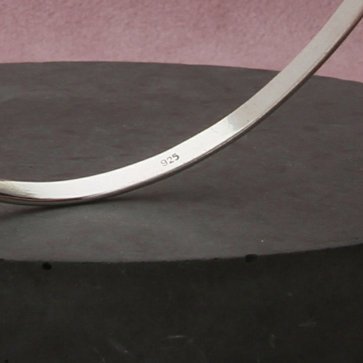 sterling silver coastal hook bangle bracelet size 6.25in