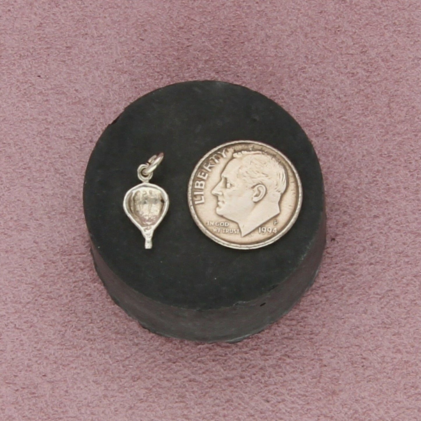 sterling silver vintage hot air balloon charm pendant
