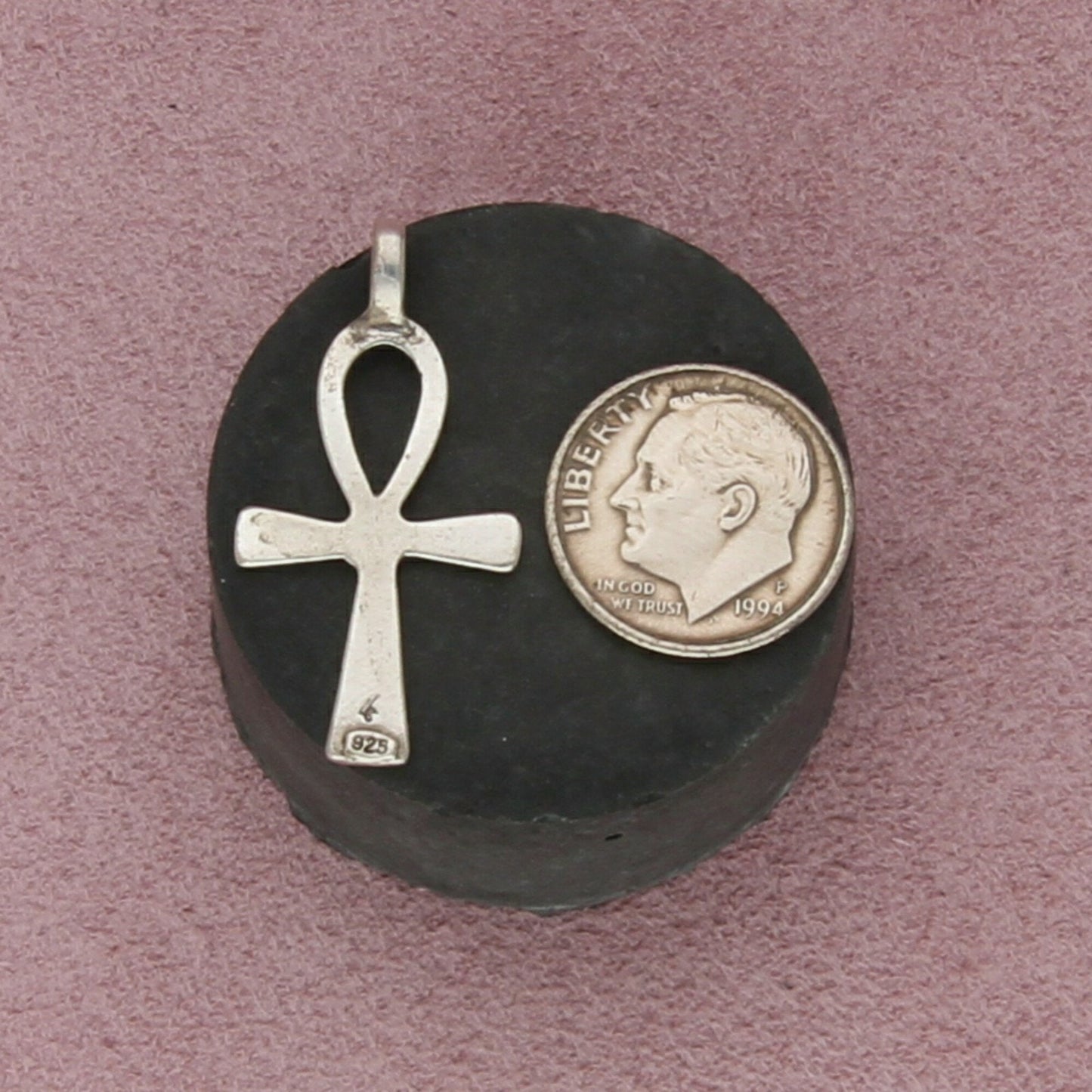sterling silver vintage ankh cross pendant