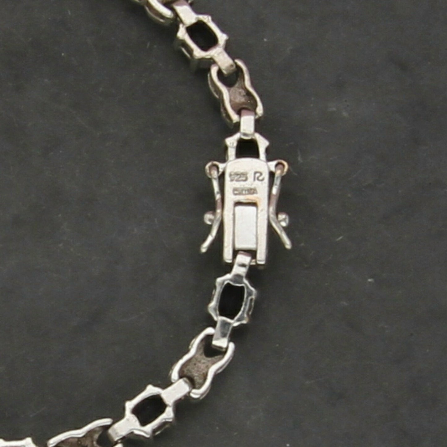 ross simons sterling silver oval-cut sapphire x tennis bracelet size 6.75in
