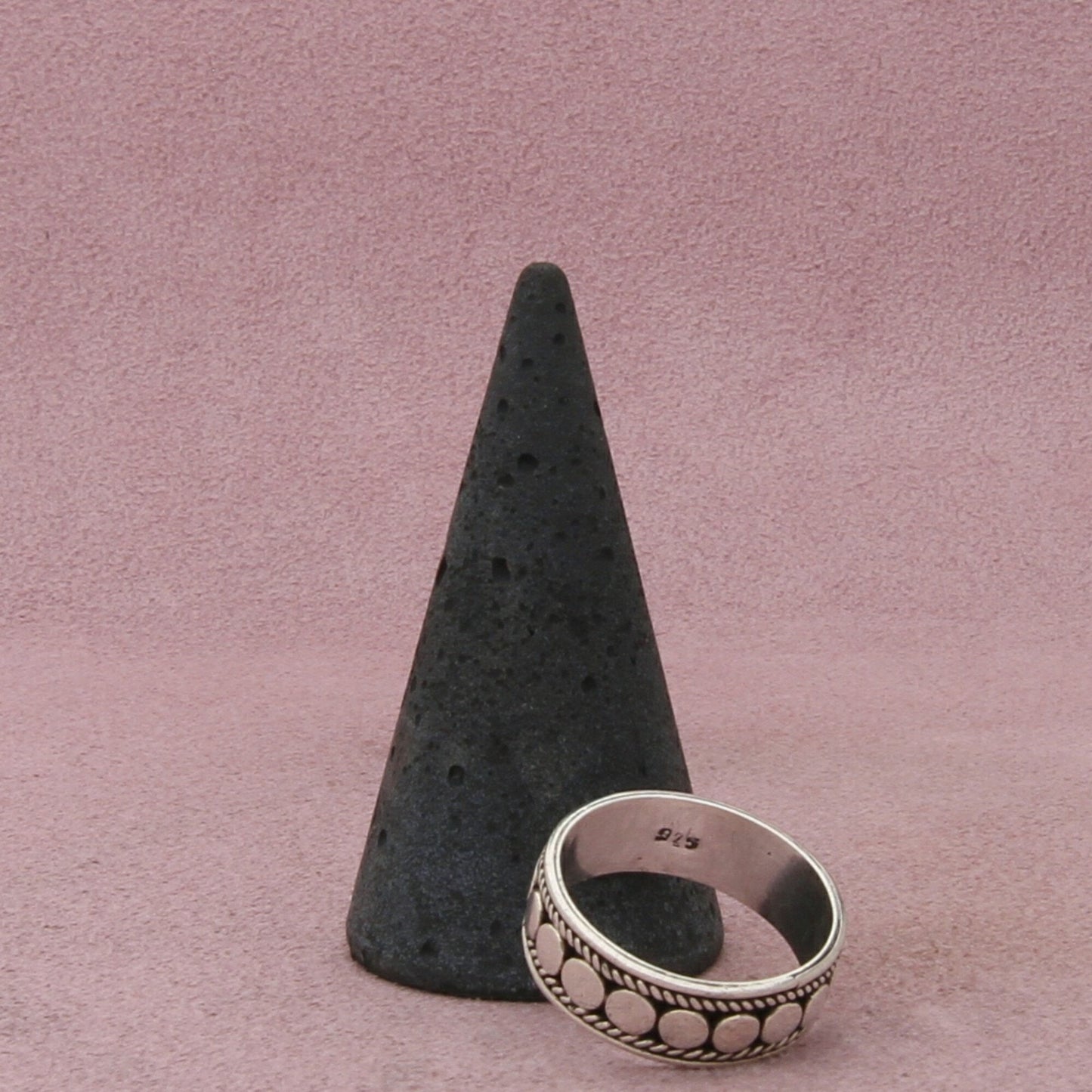sterling silver vintage braided dotted band ring size 7.75
