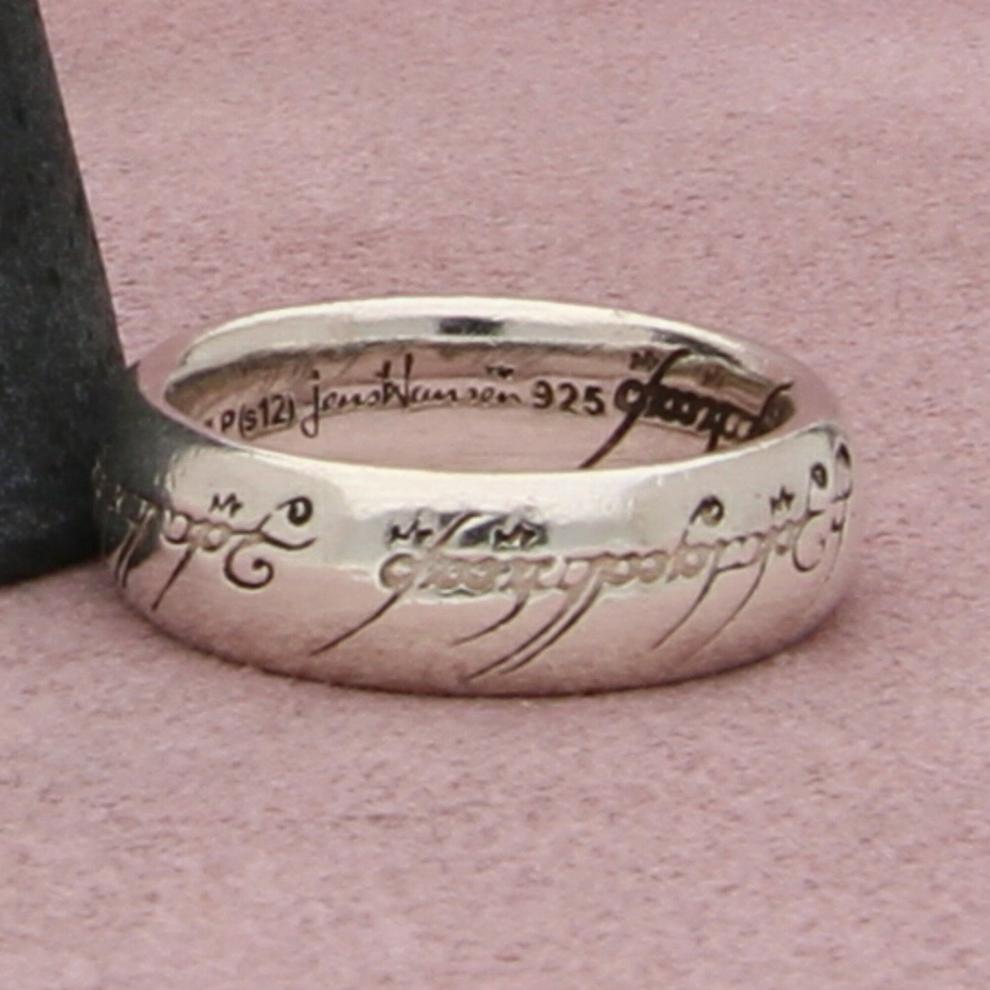 jens hansen sterling silver mens lord of the rings the one band ring size 10