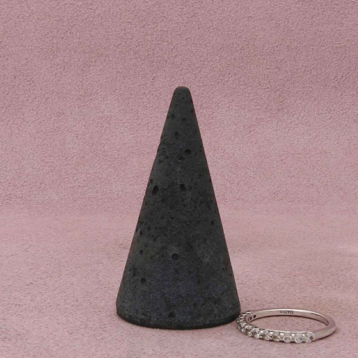 sterling silver dainty cz stack ring size 6
