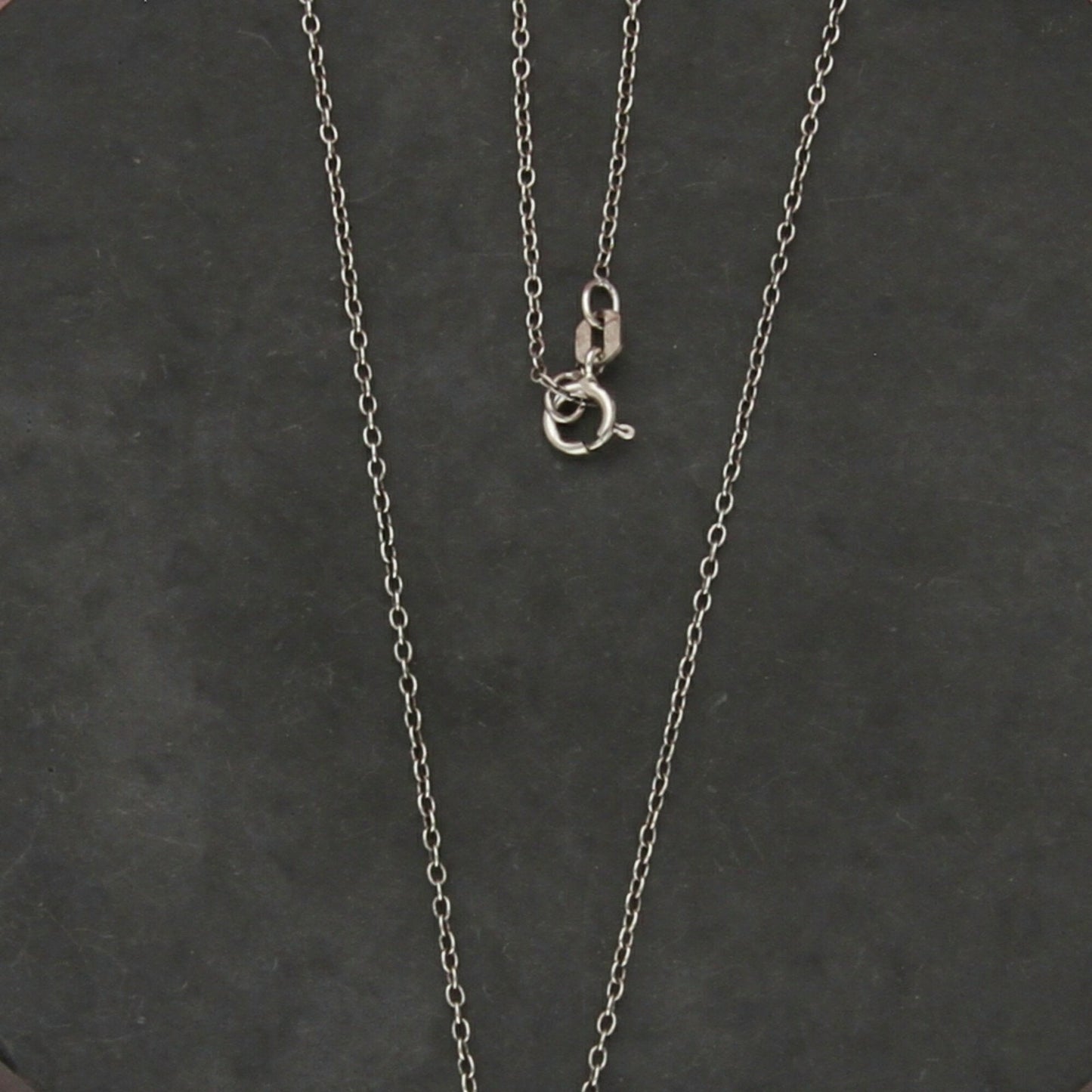 sterling silver 1mm dainty cable chain necklace size 18.5in