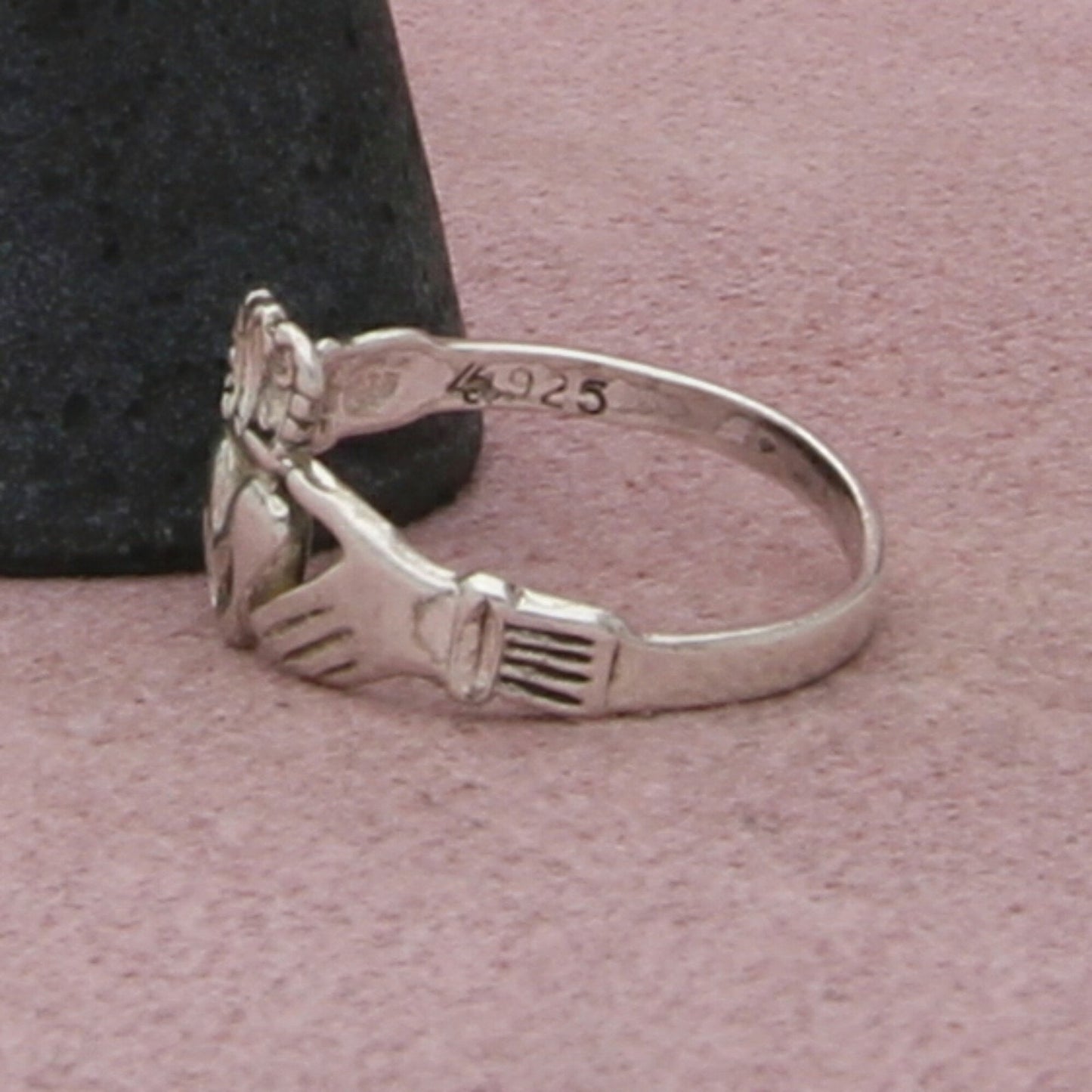 sterling silver vintage irish celtic claddagh ring size 7.5