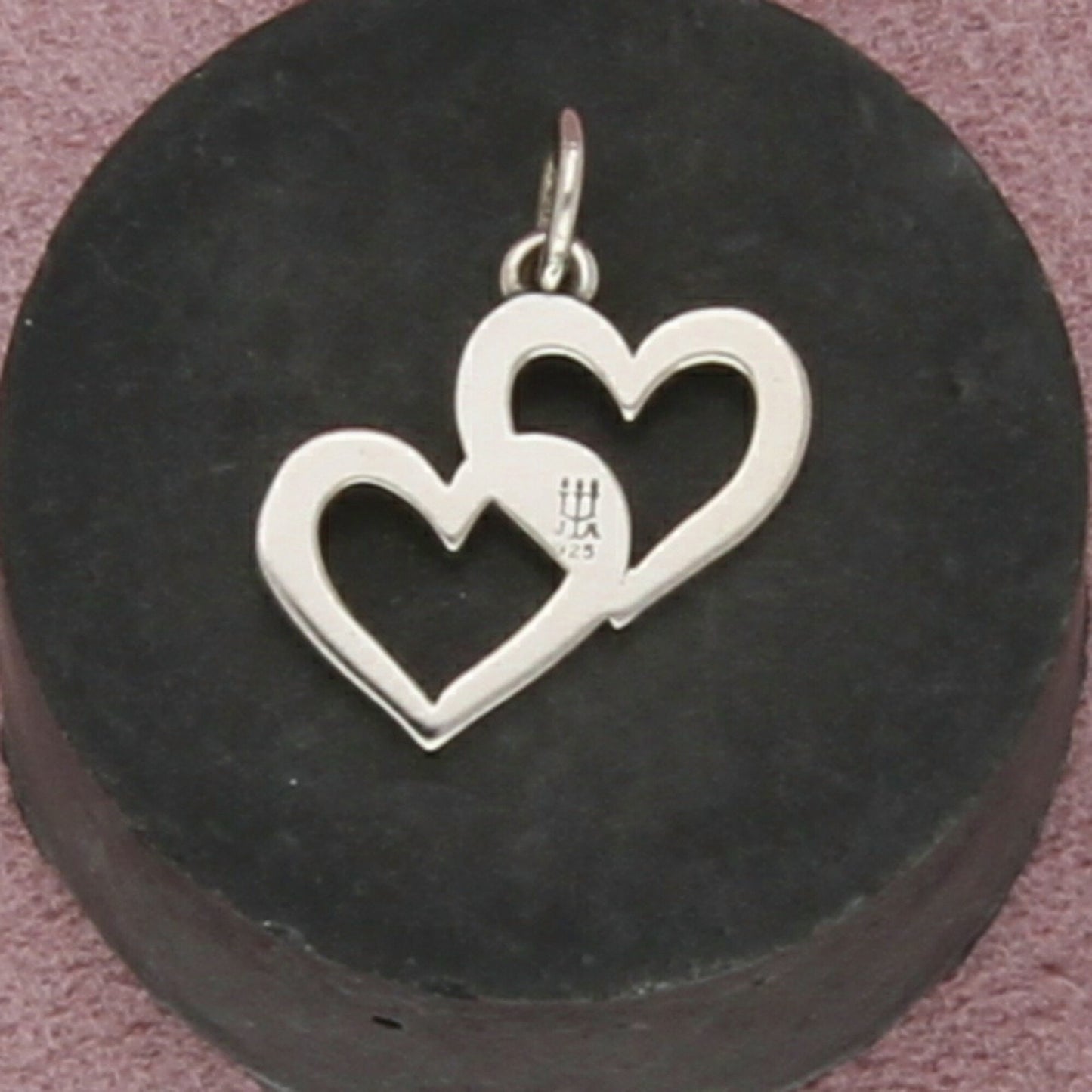 james avery sterling silver retired linked hearts charm pendant
