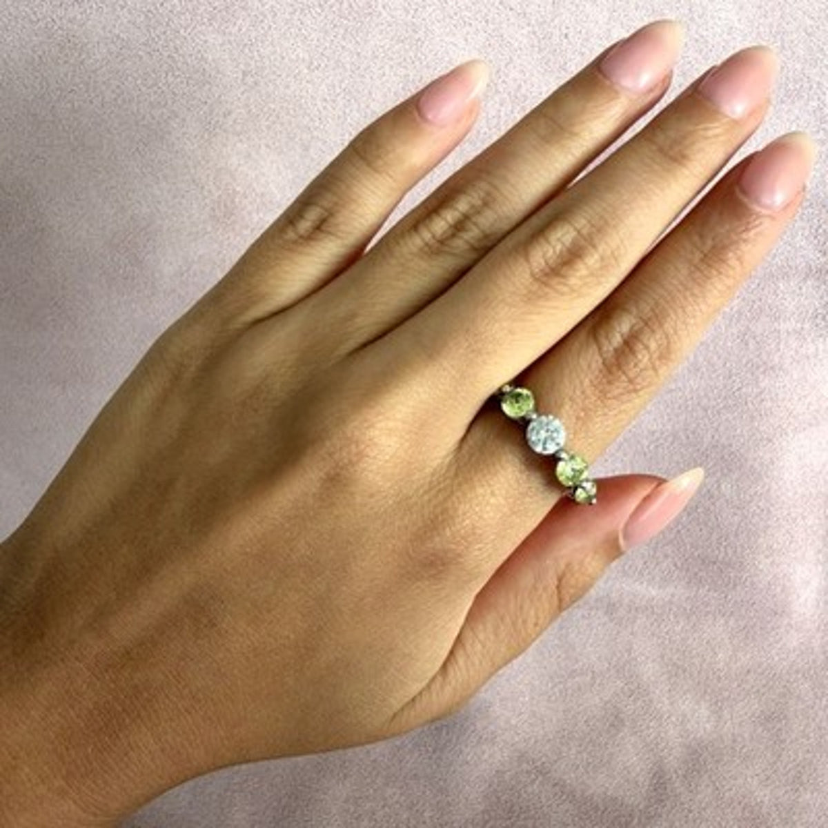 Sterling Silver Round-Cut Yellow & Clear Cz Ring Size 11.5