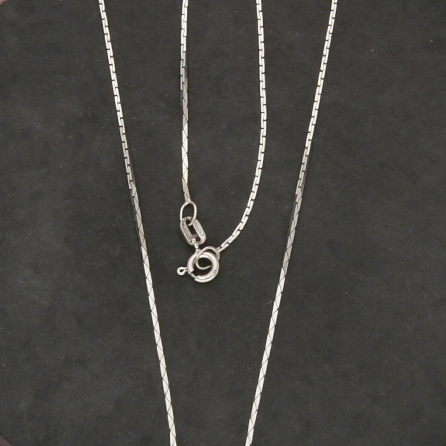 sterling silver italy 1mm serpentine chain necklace size 15.5in